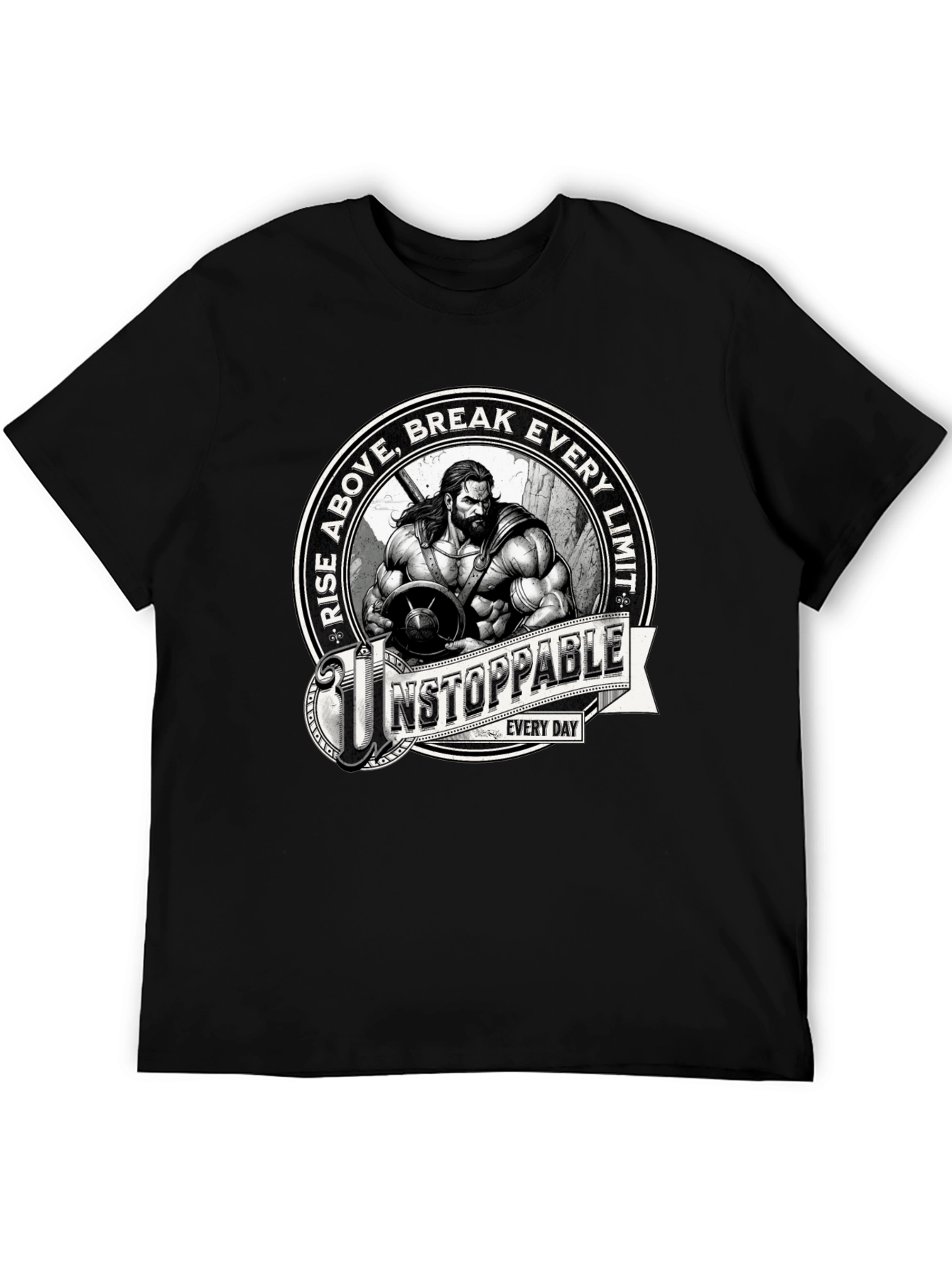 Unstoppable Warrior Graphic Tee - Black