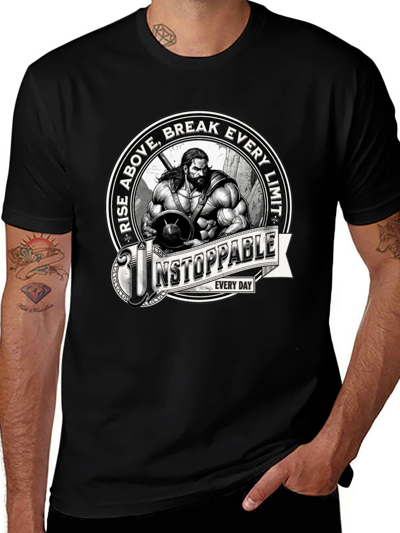 Unstoppable Warrior Graphic Tee - Black