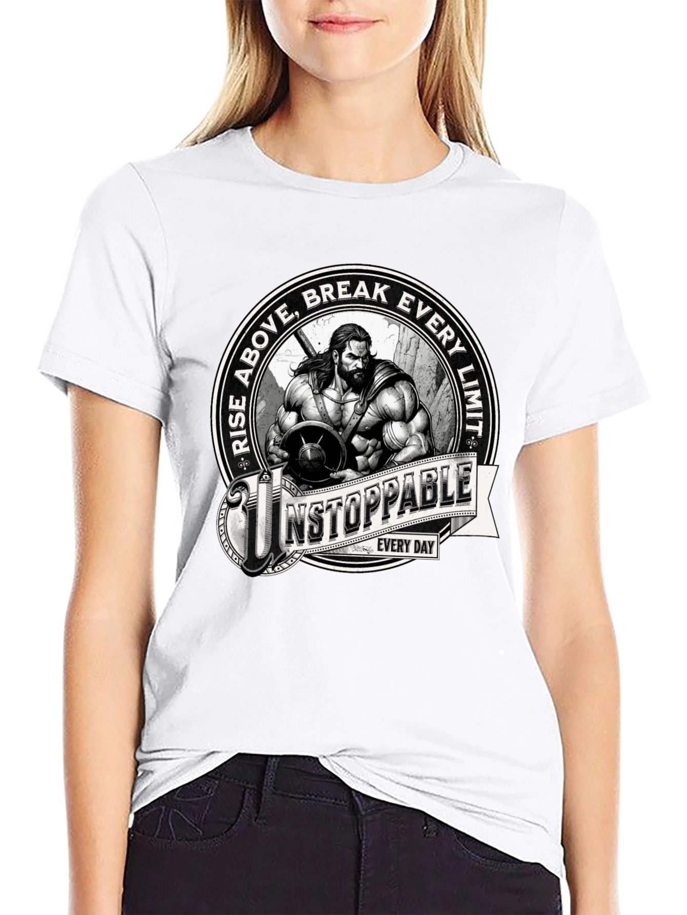 Unstoppable Warrior Graphic Tee - Black