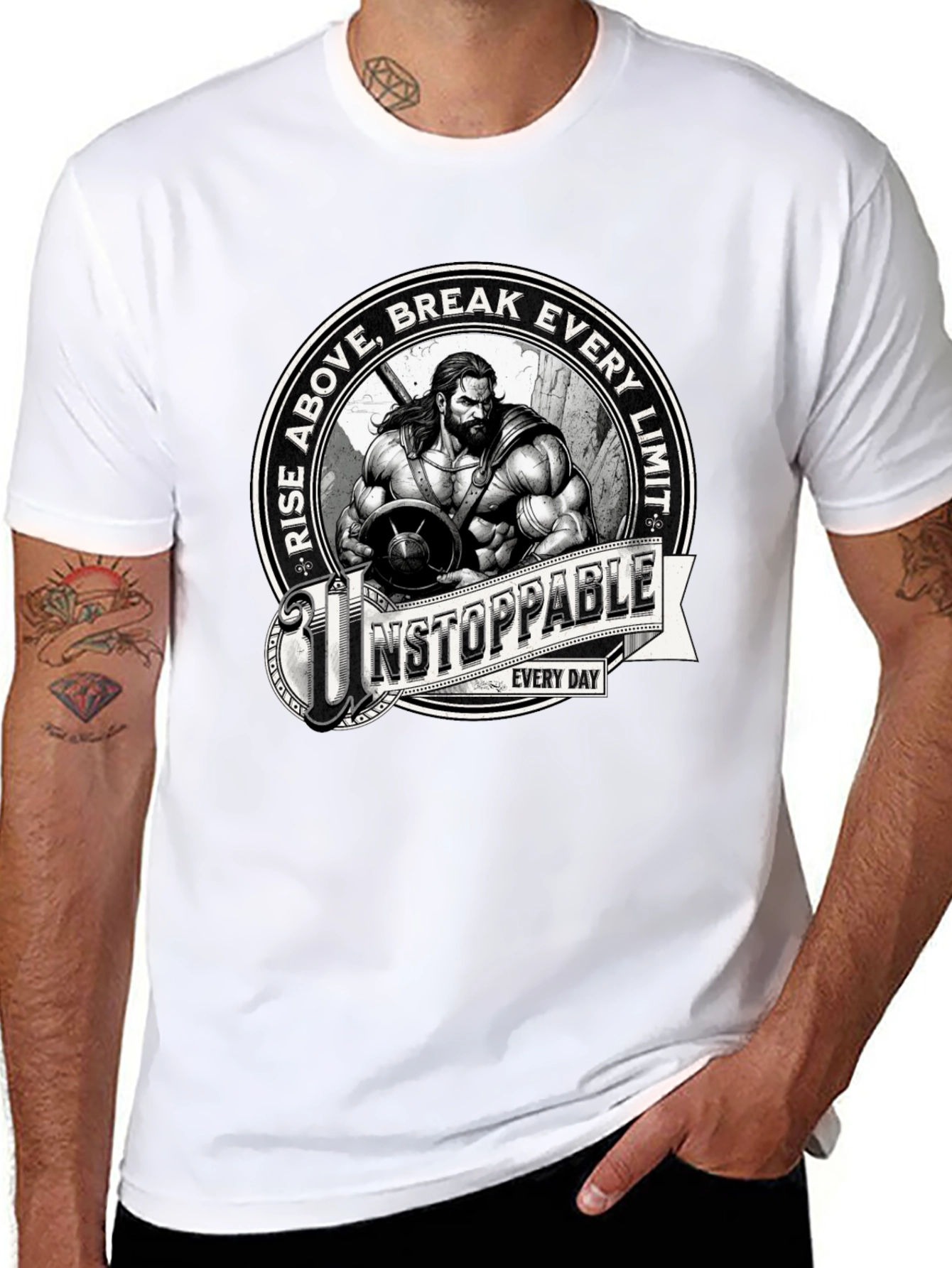 Unstoppable Warrior Graphic Tee - Black