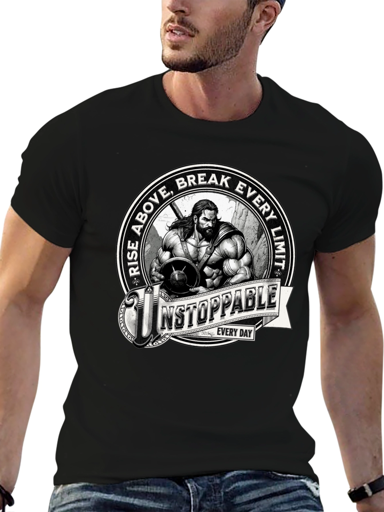 Unstoppable Warrior Graphic Tee - Black