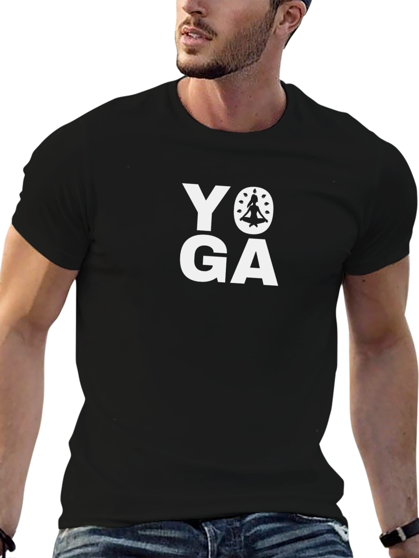Yoga Graphic Black T-Shirt