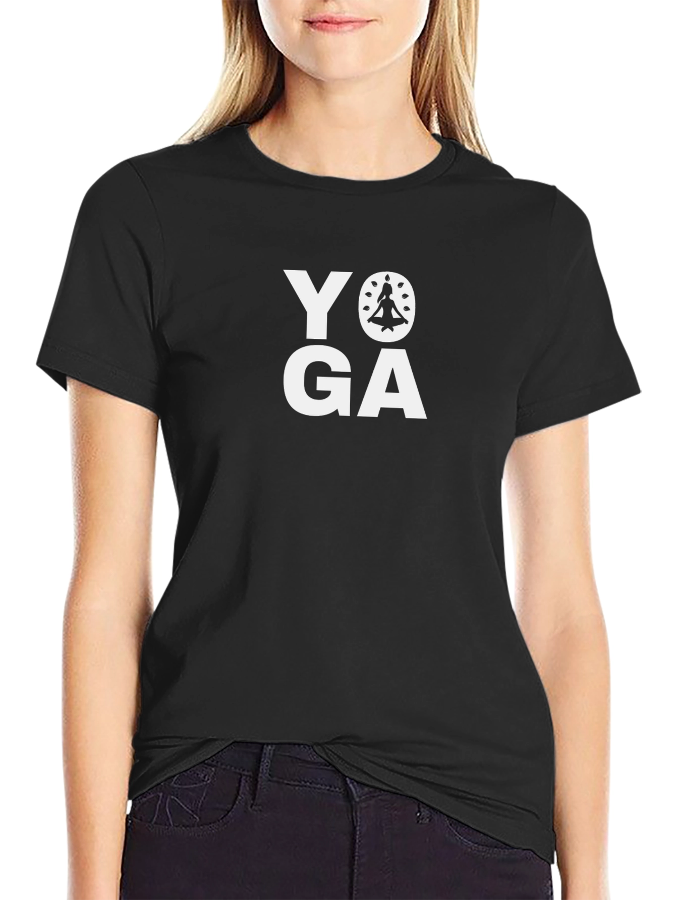 Yoga Graphic Black T-Shirt