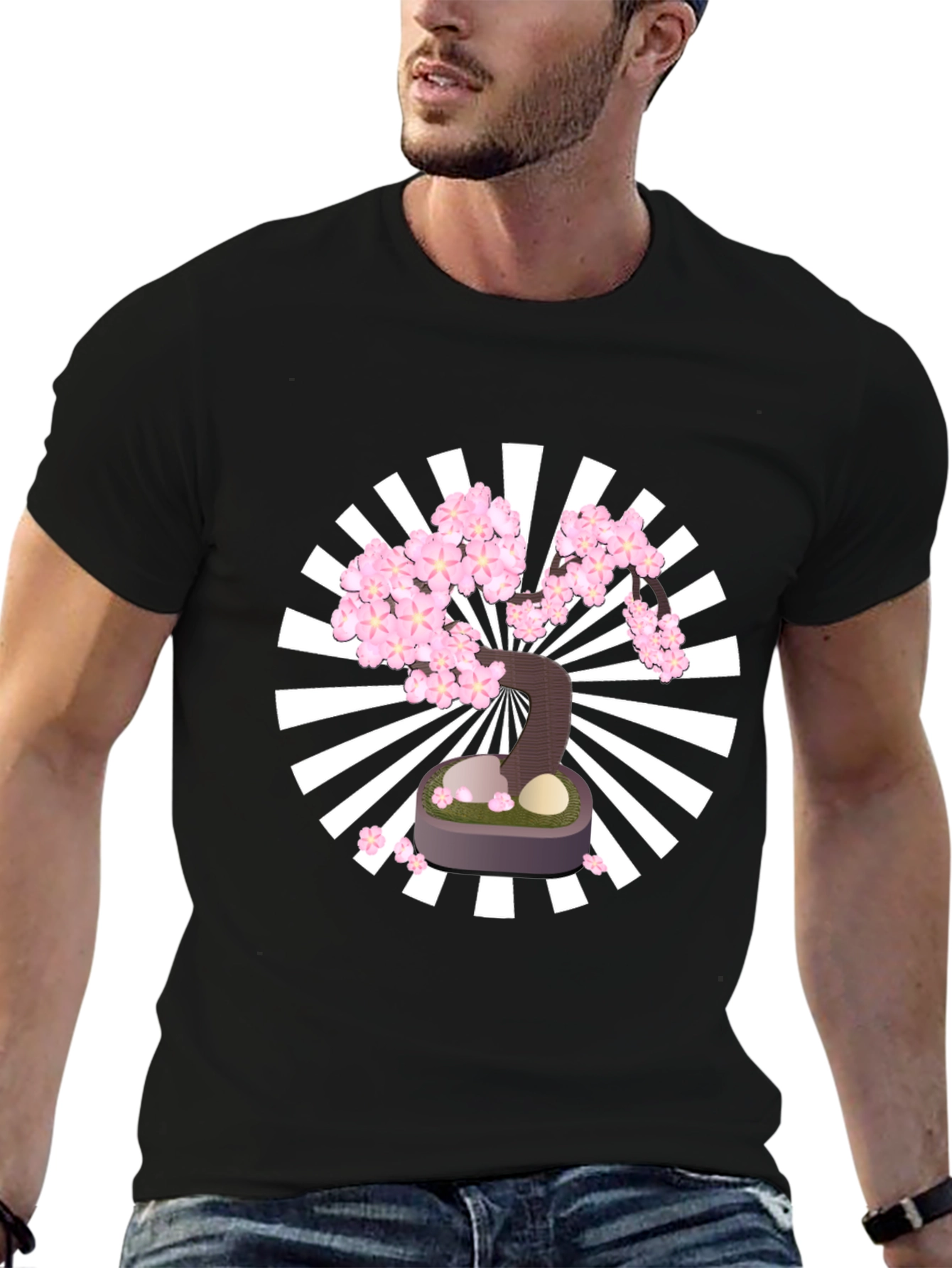 Bonsai Tree Graphic Tee - Unique Floral Design