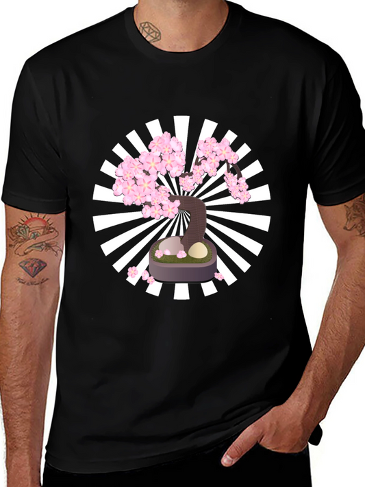 Bonsai Tree Graphic Tee - Unique Floral Design