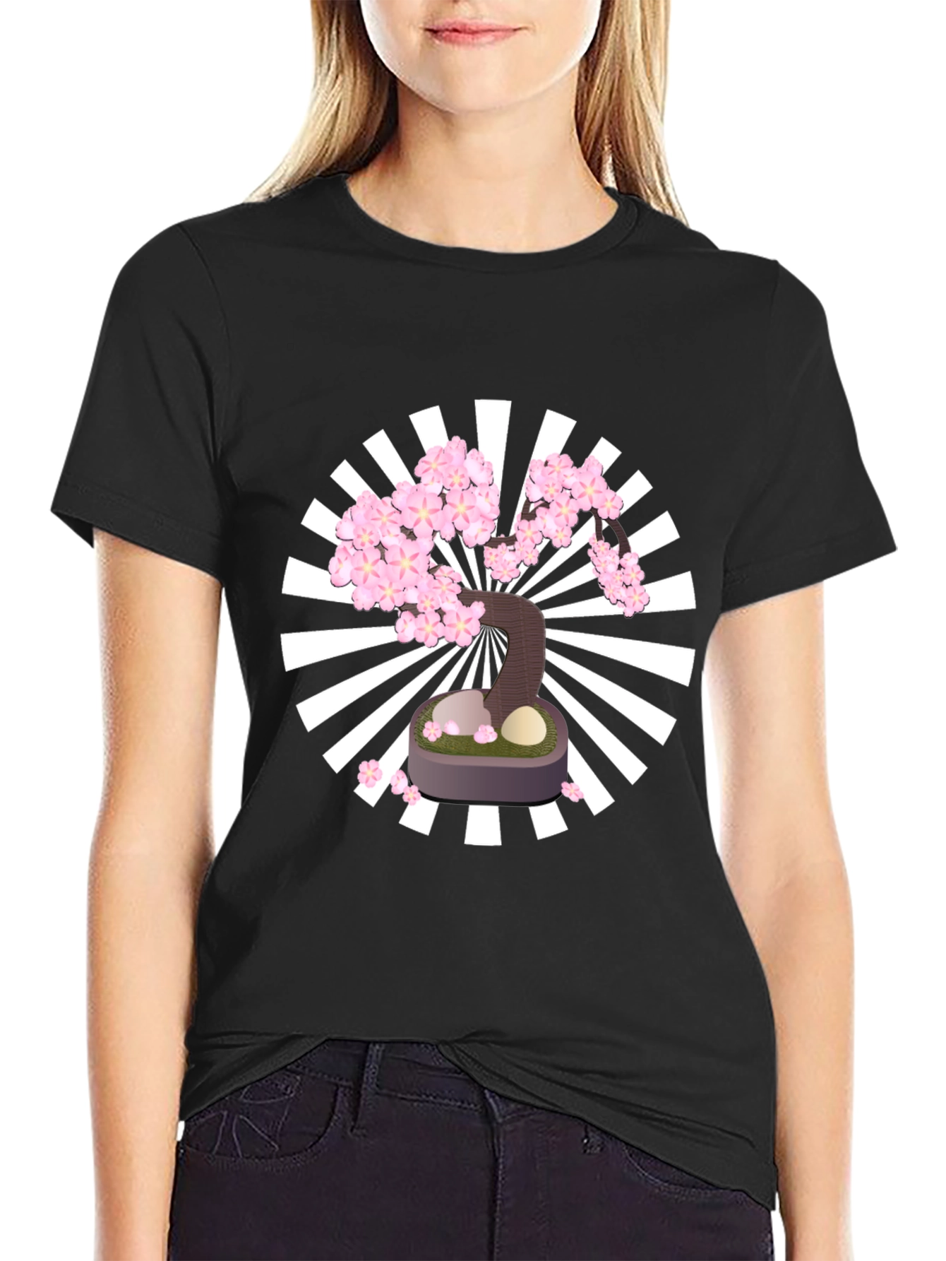 Bonsai Tree Graphic Tee - Unique Floral Design