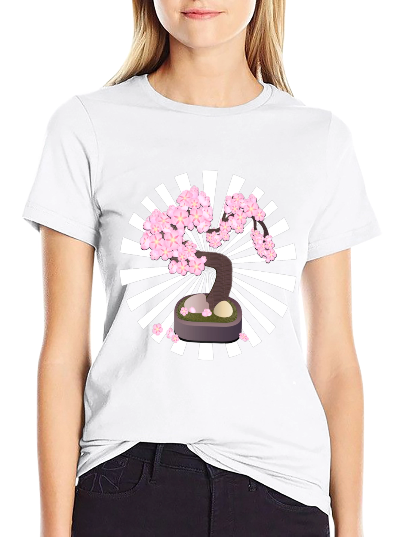 Bonsai Tree Graphic Tee - Unique Floral Design