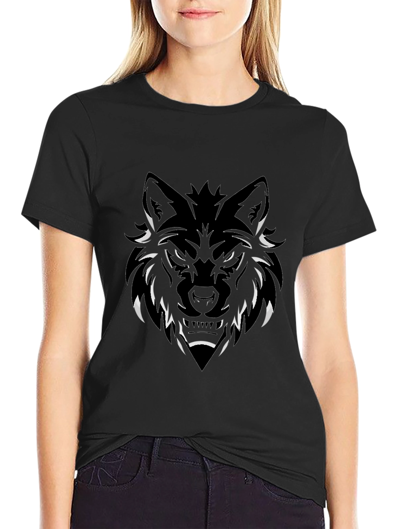 Black Wolf Graphic T-Shirt