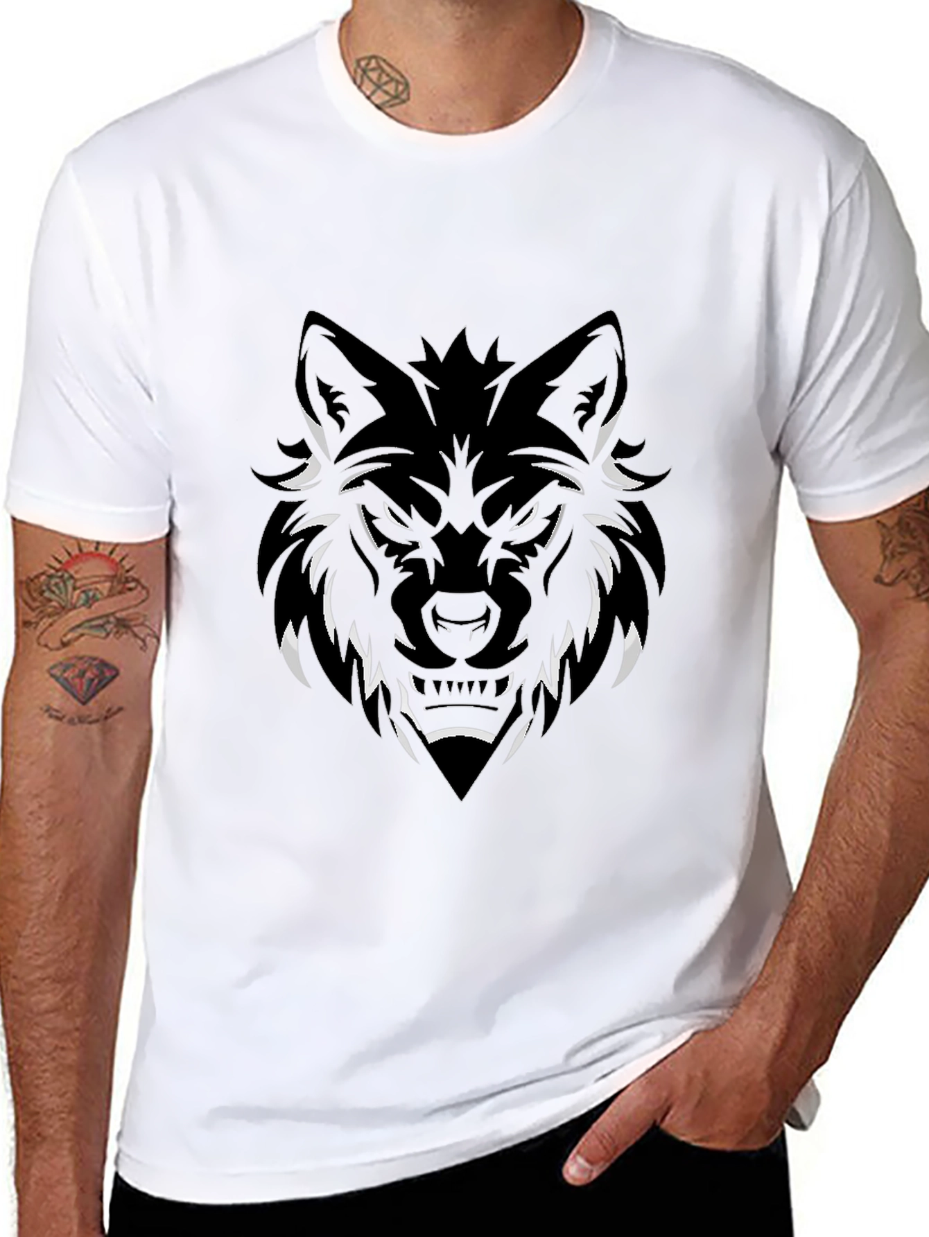 Black Wolf Graphic T-Shirt