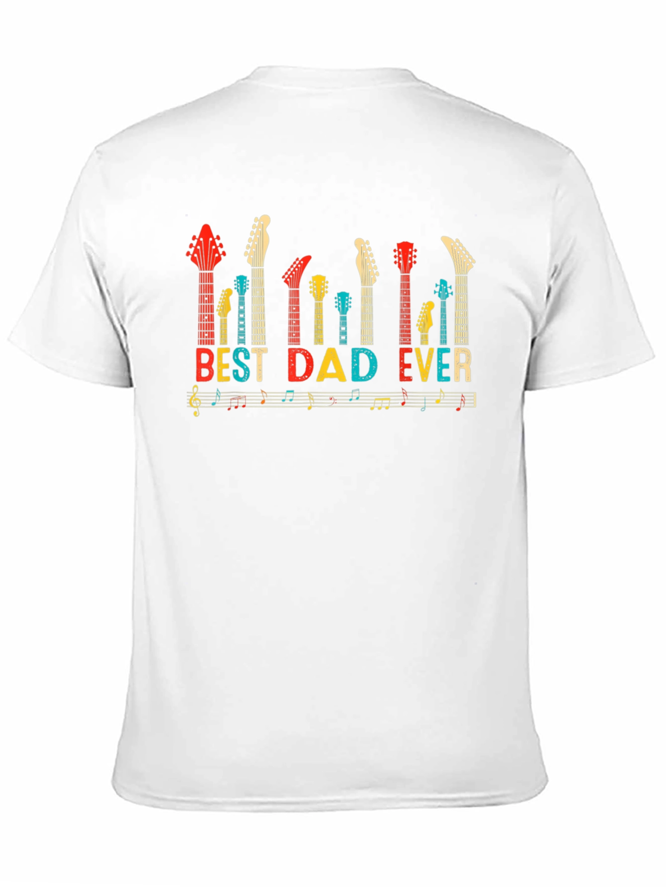 Best Dad Ever Guitar Music Notes T-Shirt