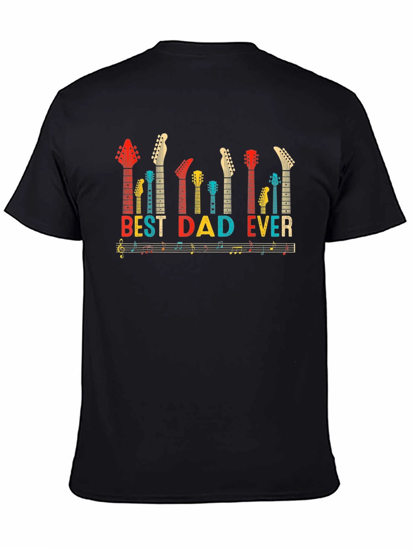 Best Dad Ever Guitar Music Notes T-Shirt