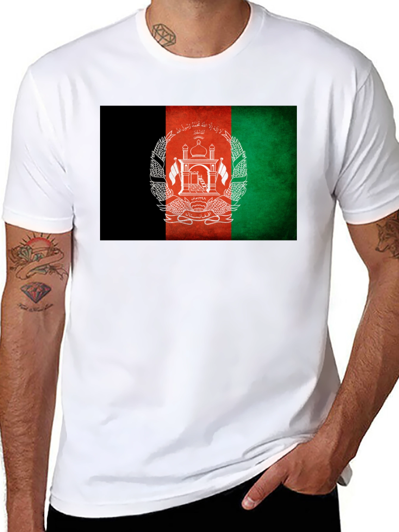 Afghanistan Flag Graphic T-Shirt