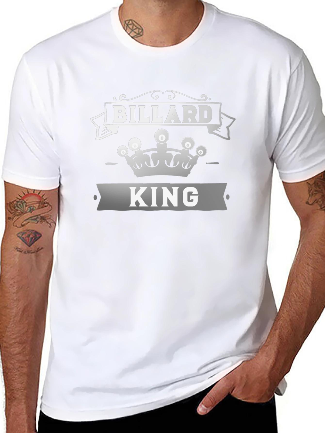 Billard King Black T-Shirt - Pool Player Apparel