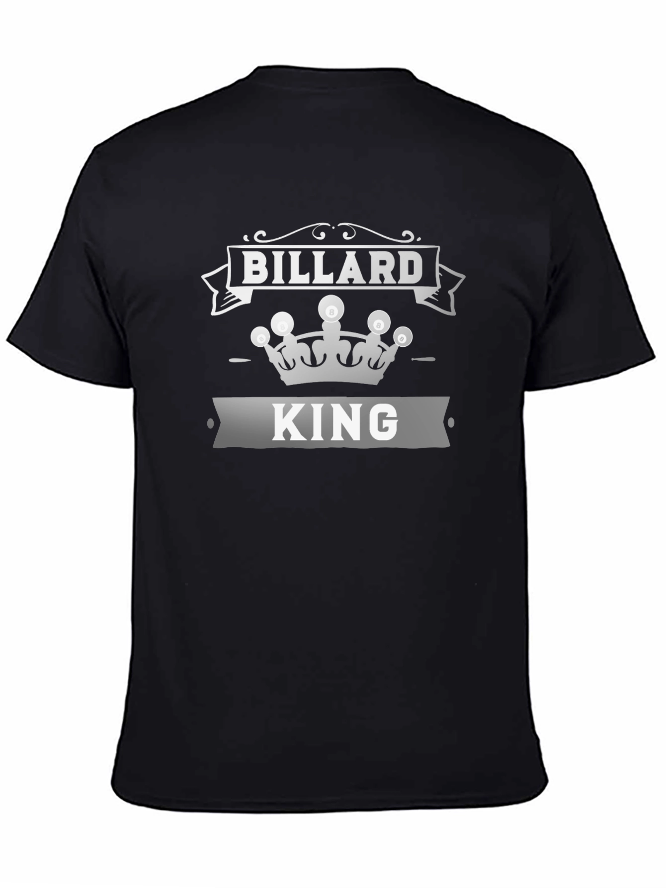 Billard King Black T-Shirt - Pool Player Apparel