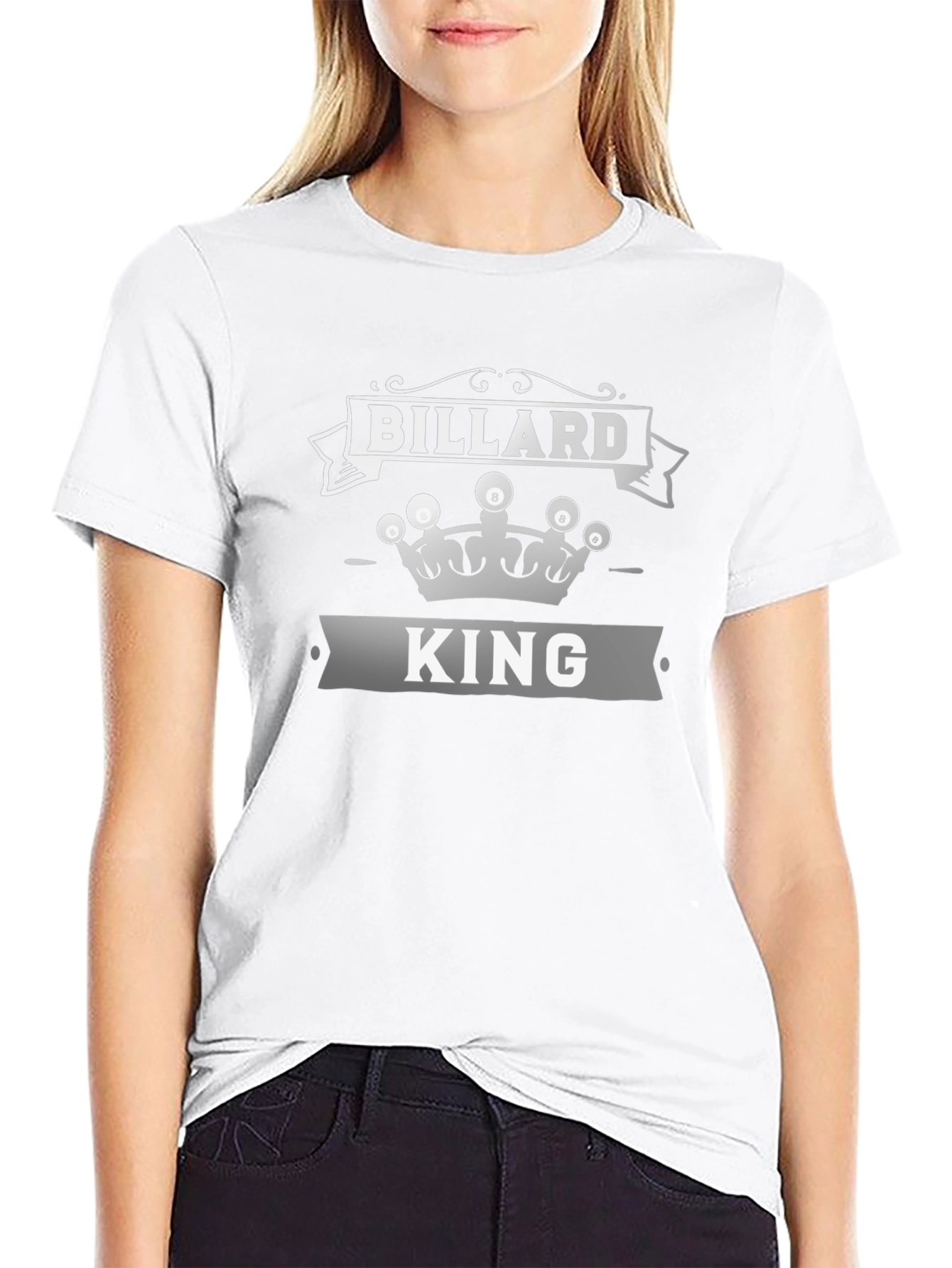 Billard King Black T-Shirt - Pool Player Apparel