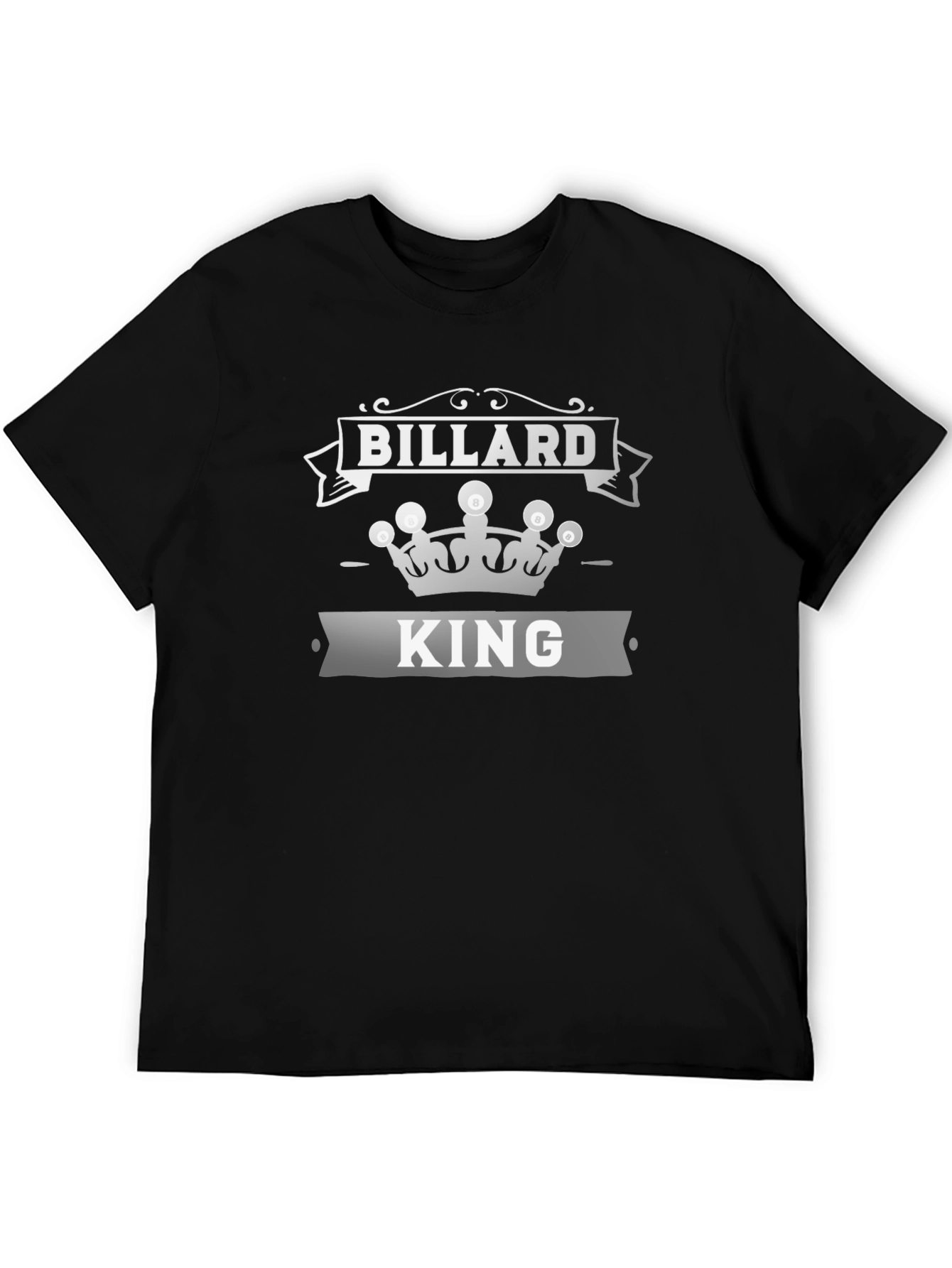 Billard King Black T-Shirt - Pool Player Apparel