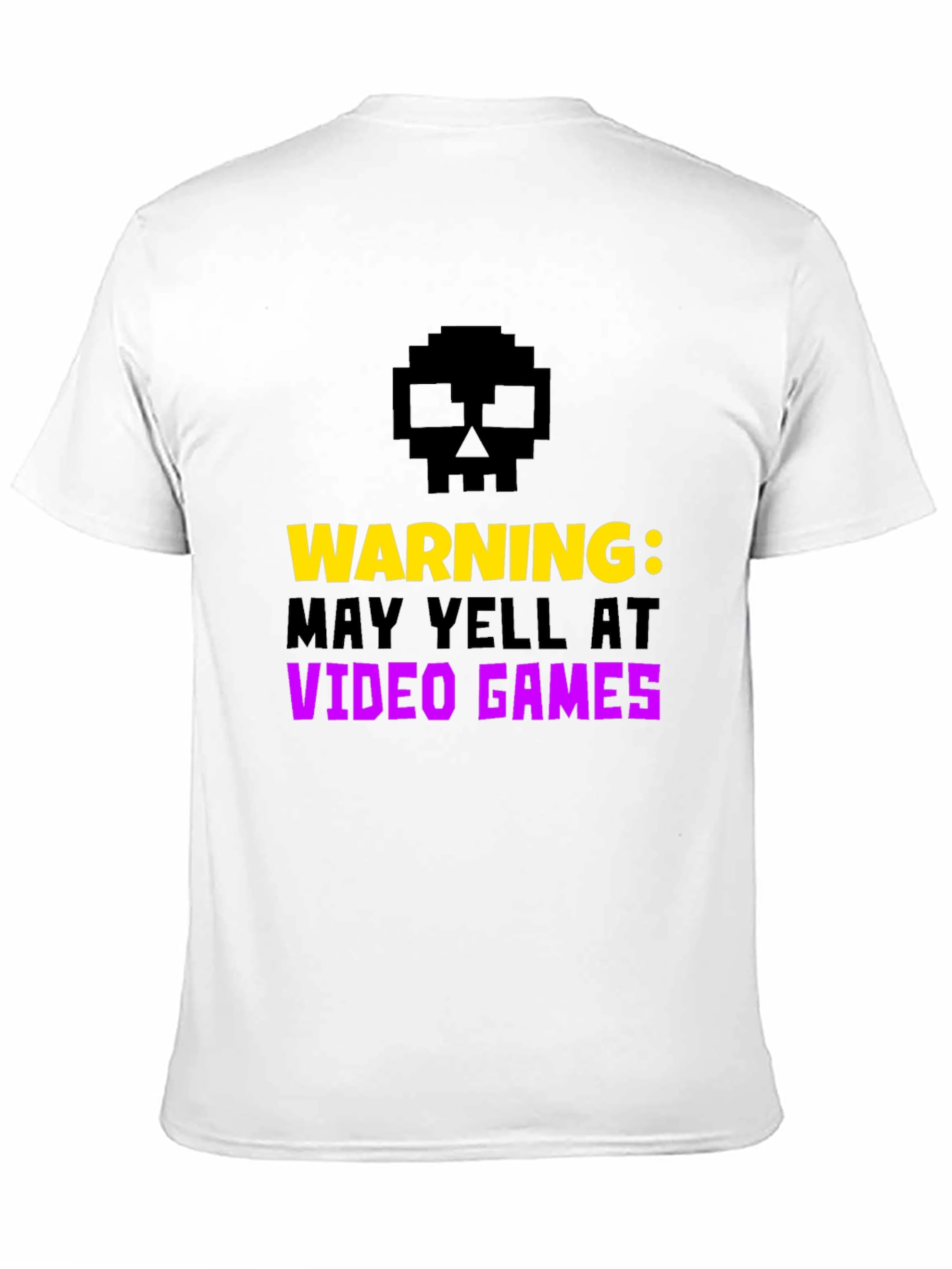 Warning May Yell at Video Games Black Tee
