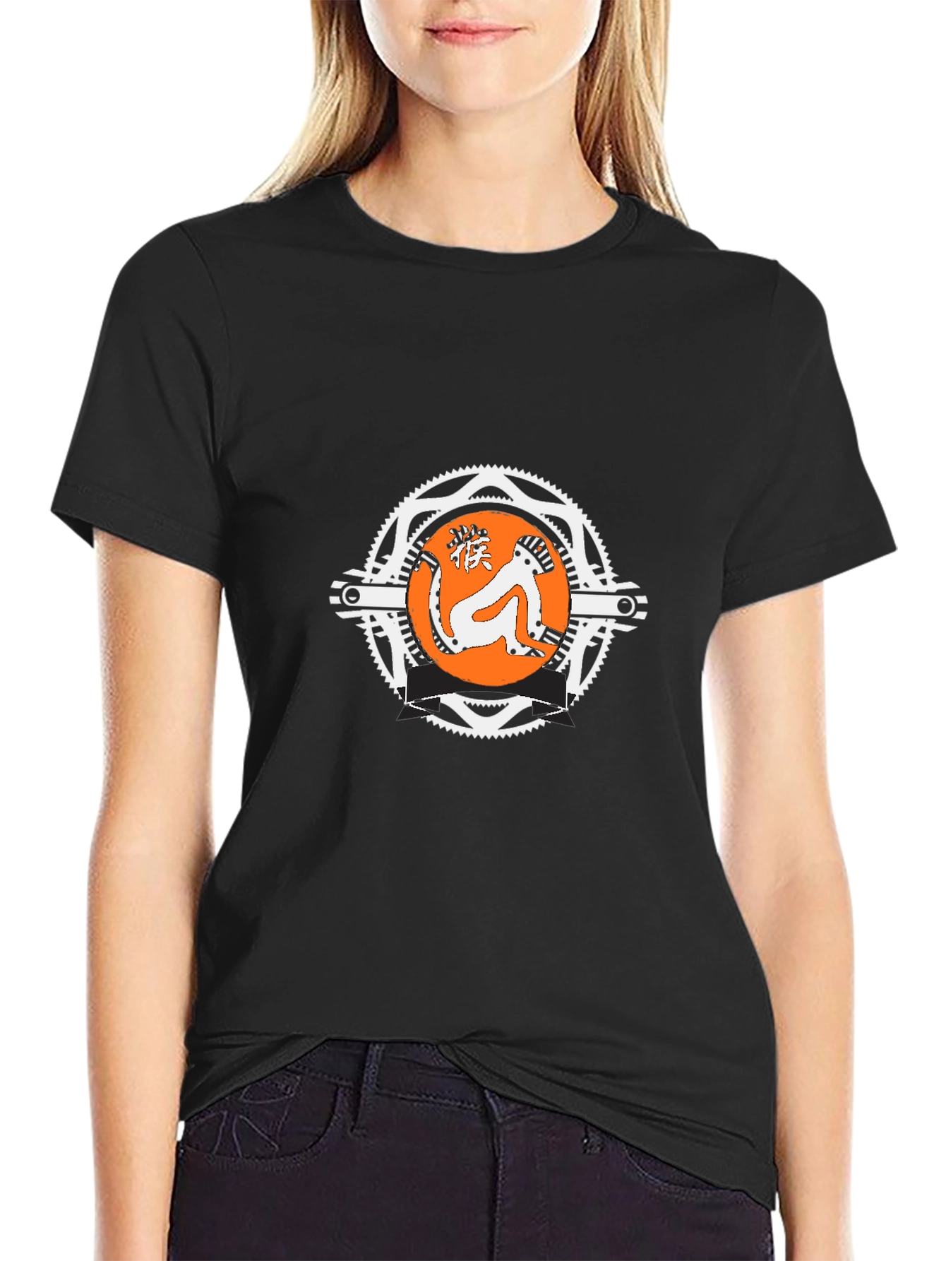 Black T-Shirt with Graphic Logo