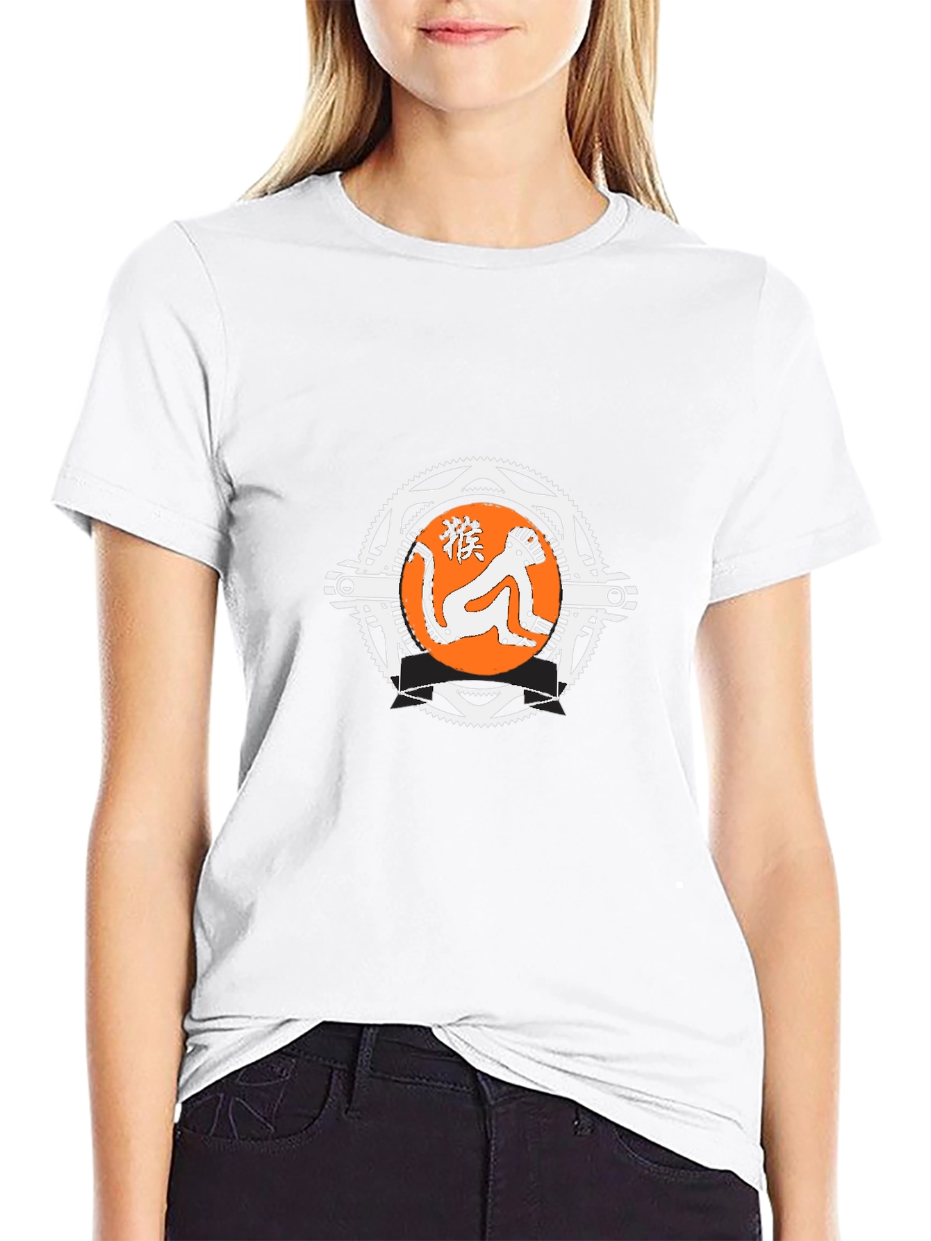 Black T-Shirt with Graphic Logo