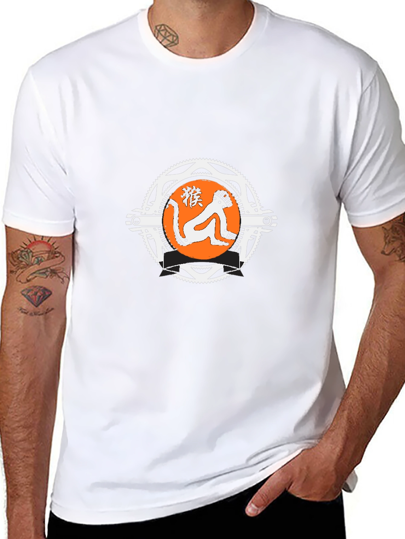 Black T-Shirt with Graphic Logo