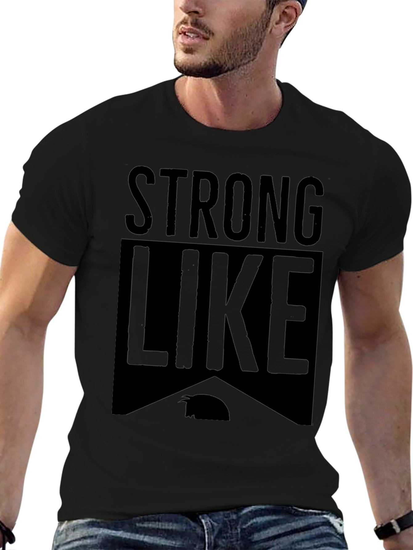 Strong Like Capybara Black T-Shirt
