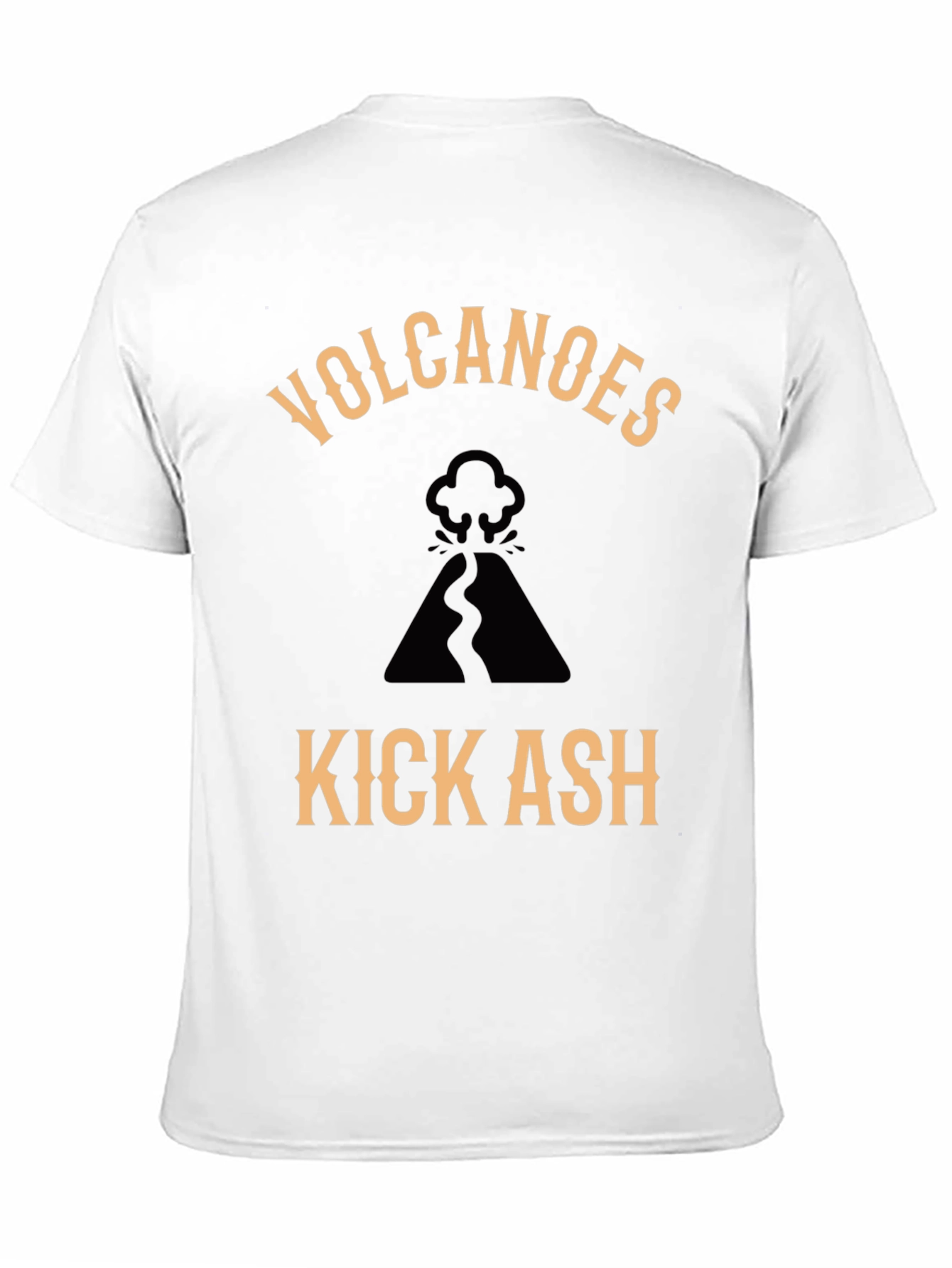 Volcanoes Kick Ash Graphic Tee - Cool Black T-Shirt