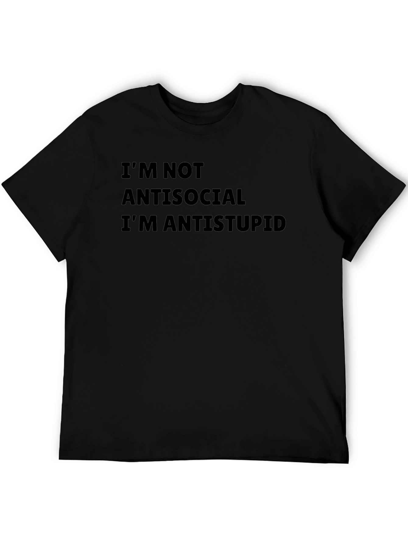 Anti-Stupid Graphic Tee - Mens Black T-Shirt