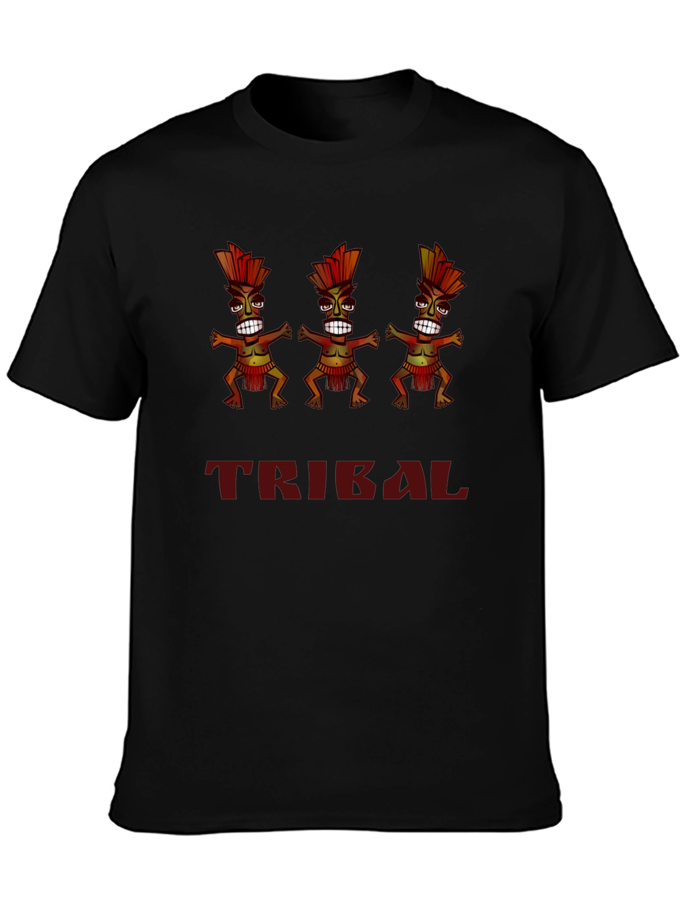 Tribal Totem Graphic T-Shirt - Black