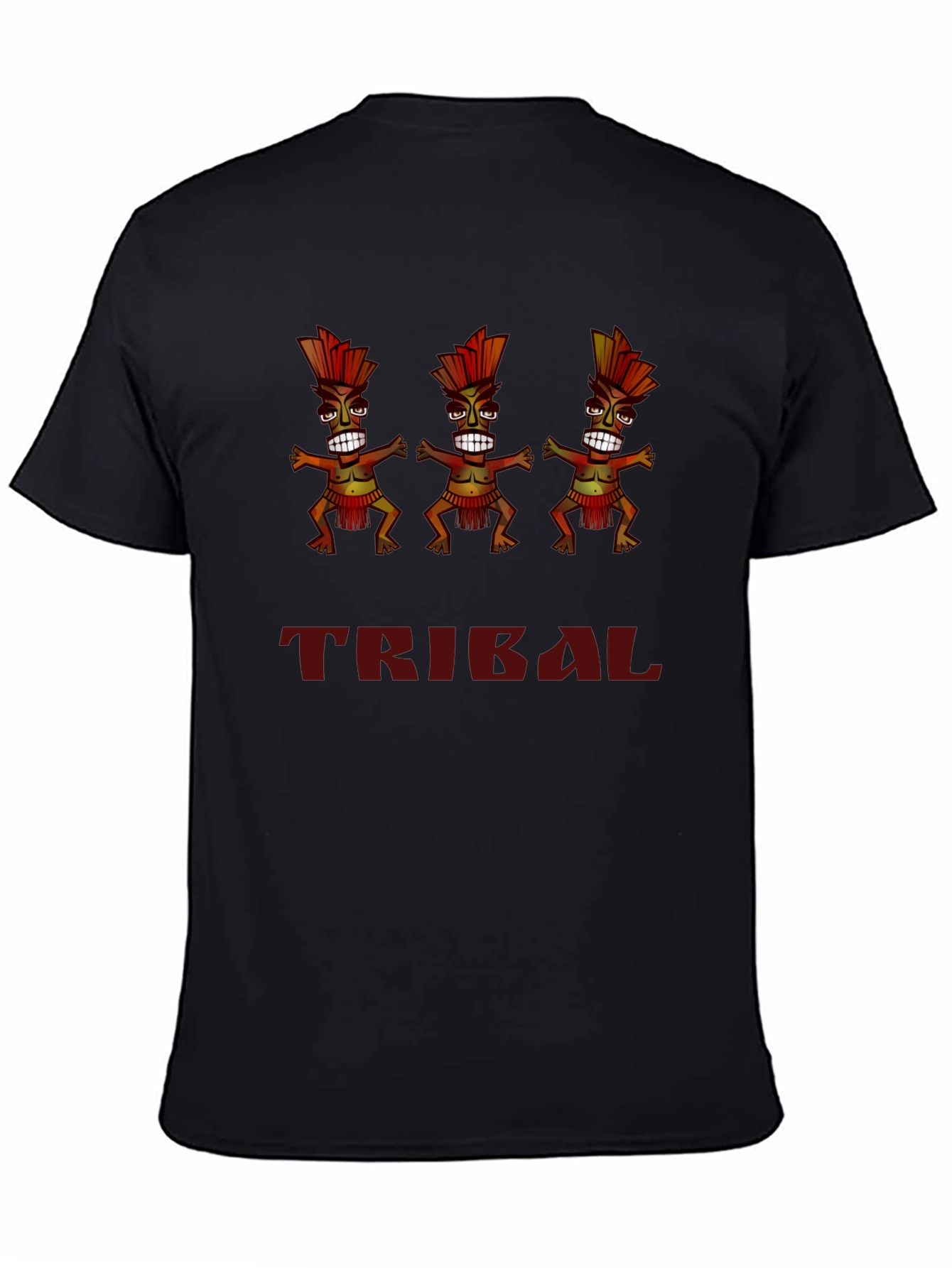 Tribal Totem Graphic T-Shirt - Black