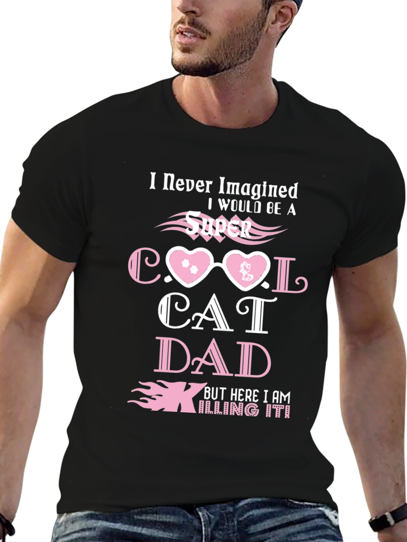 Super Cool Cat Dad T-Shirt