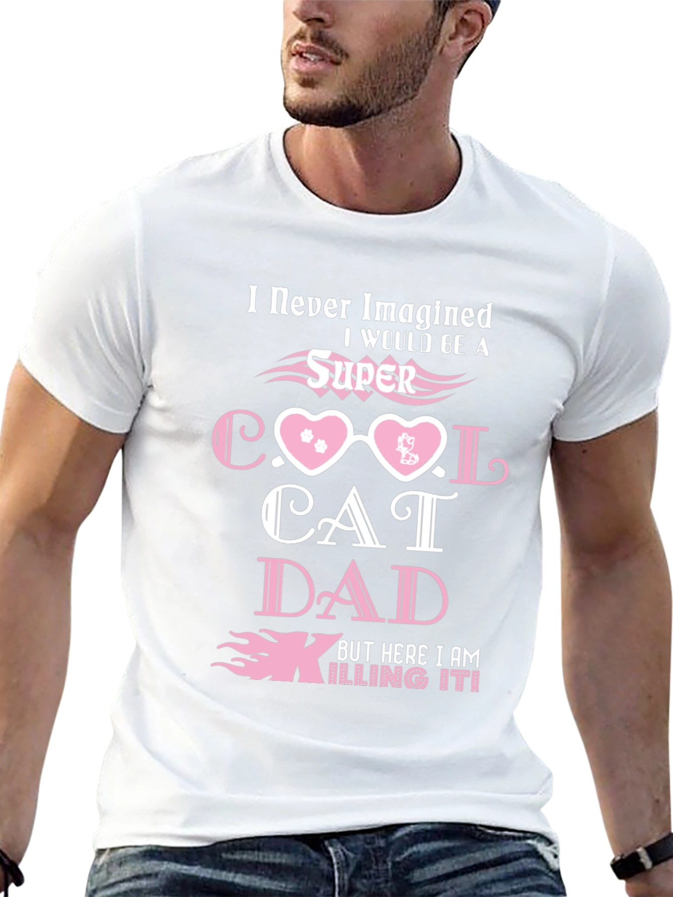 Super Cool Cat Dad T-Shirt