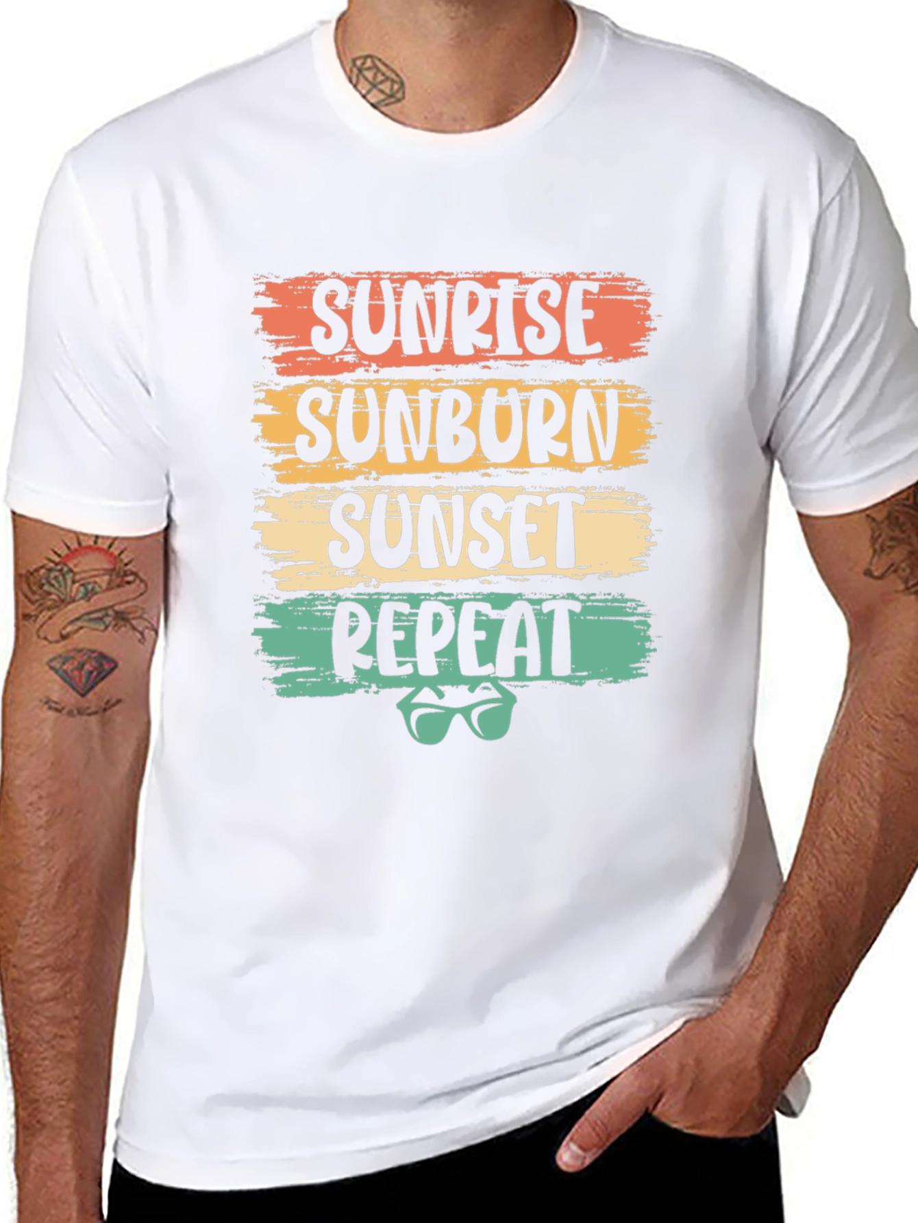 Sunrise Sunburn Sunset Repeat Graphic Tee