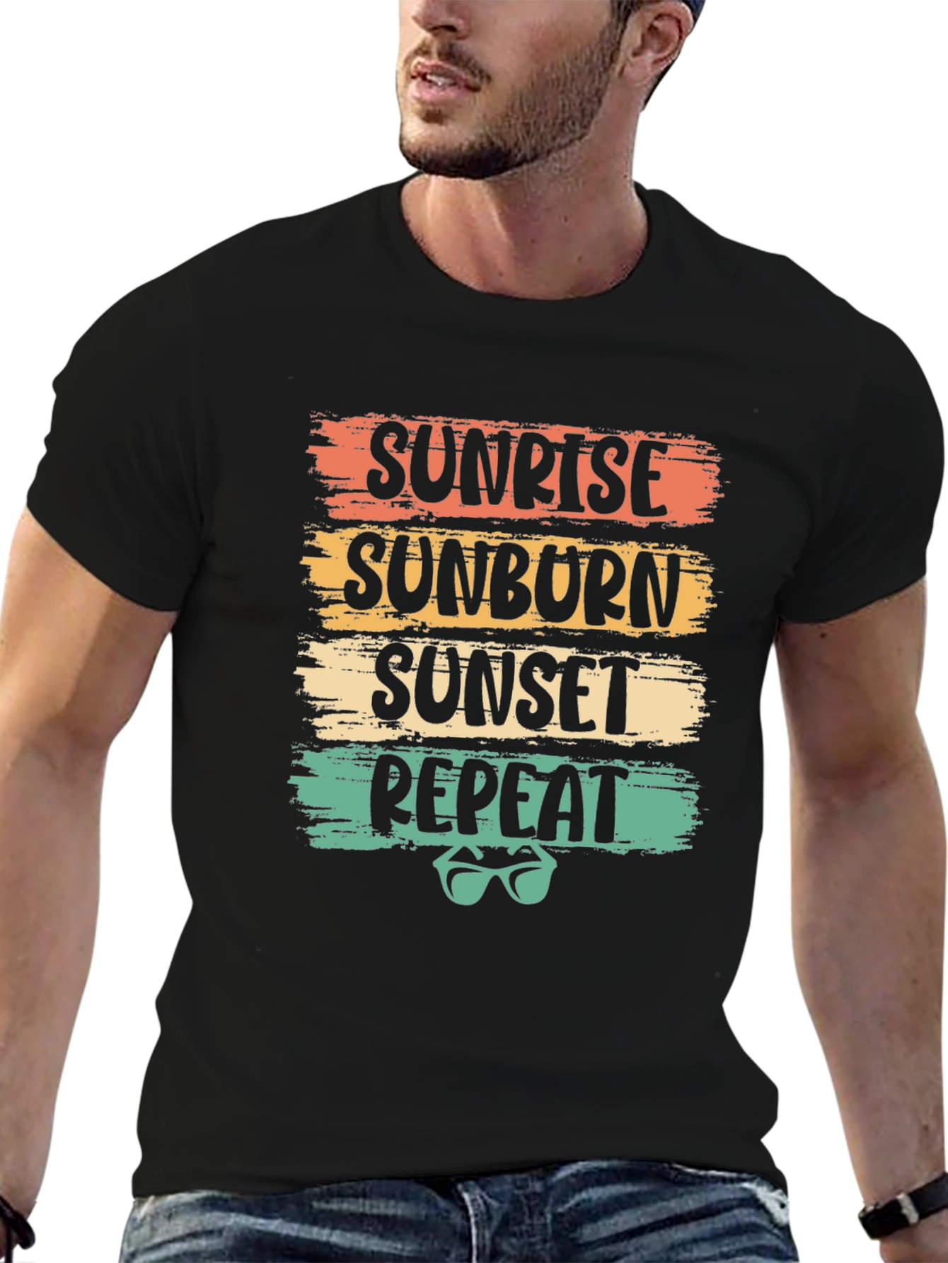 Sunrise Sunburn Sunset Repeat Graphic Tee