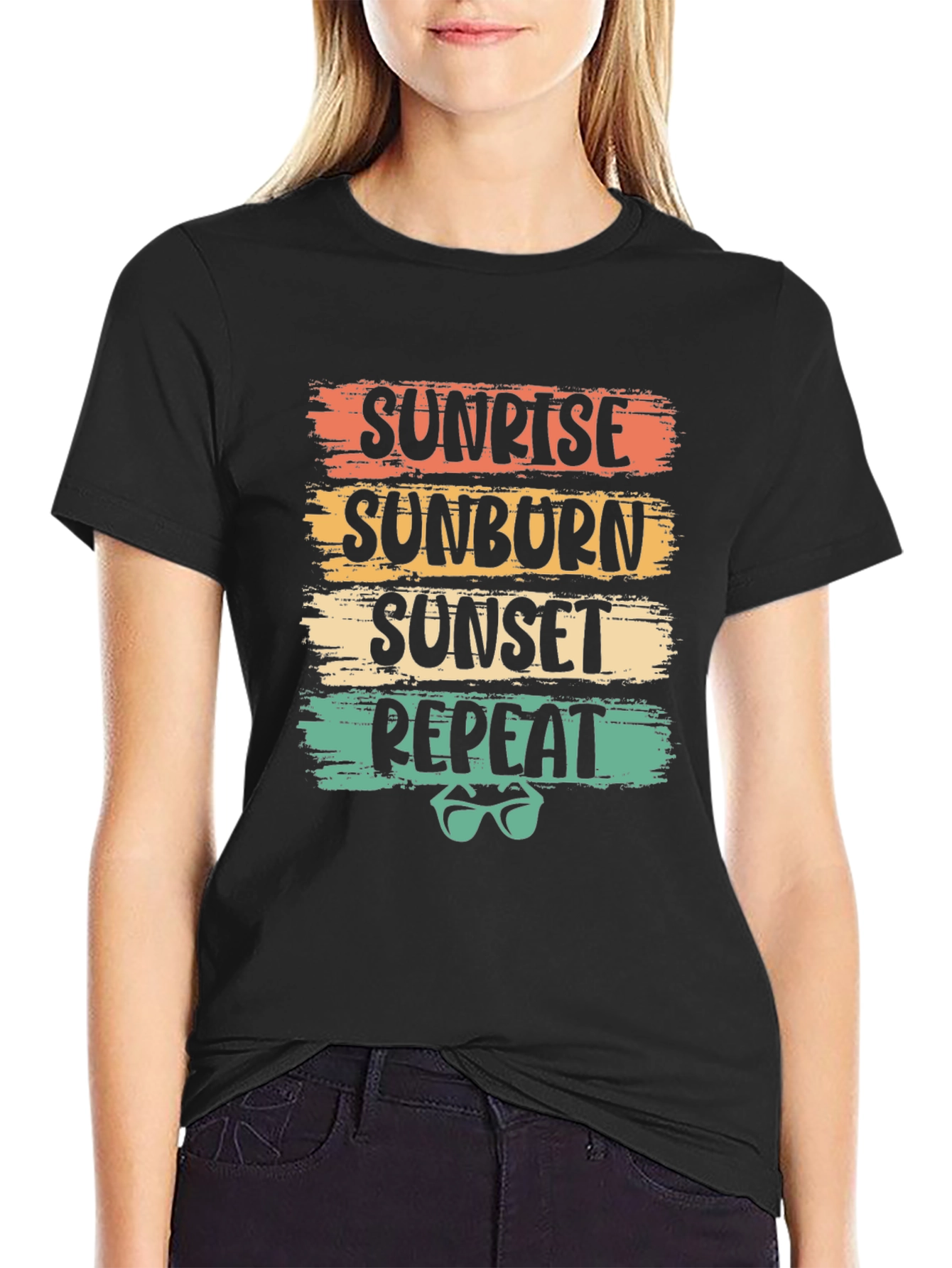 Sunrise Sunburn Sunset Repeat Graphic Tee