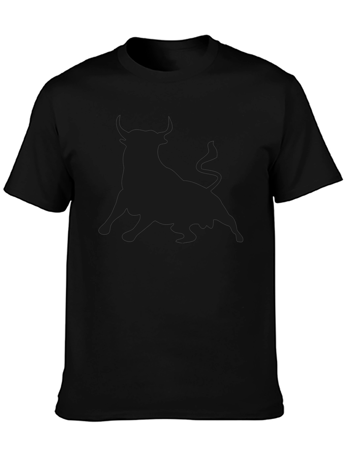 Black Bull Silhouette T-Shirt - Casual Mens Tee