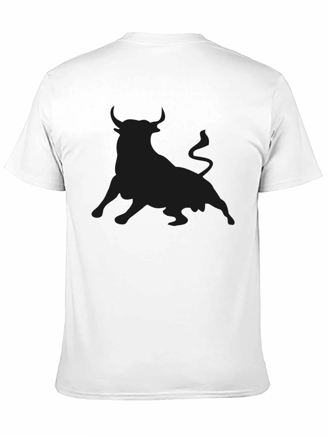 Black Bull Silhouette T-Shirt - Casual Mens Tee