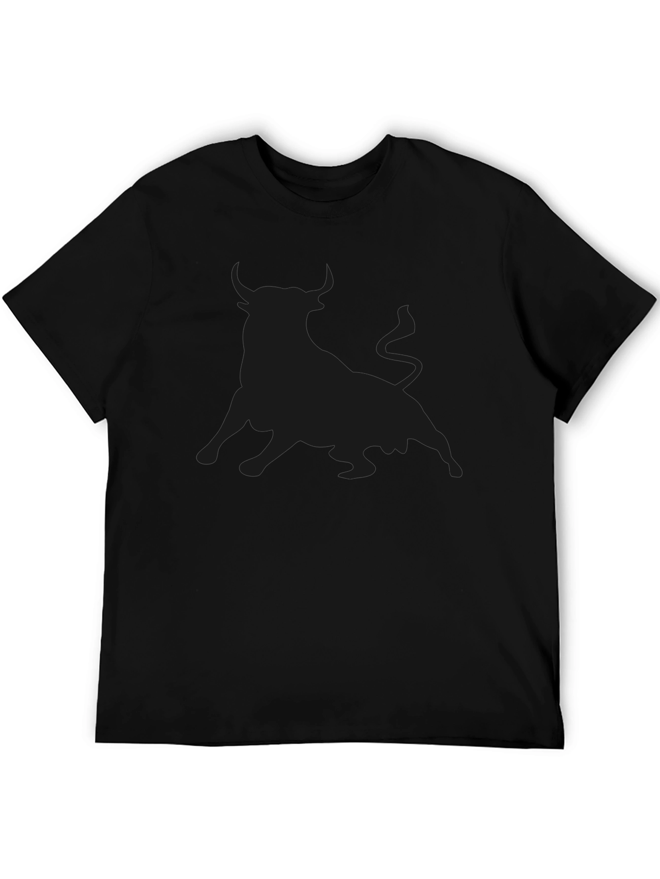 Black Bull Silhouette T-Shirt - Casual Mens Tee