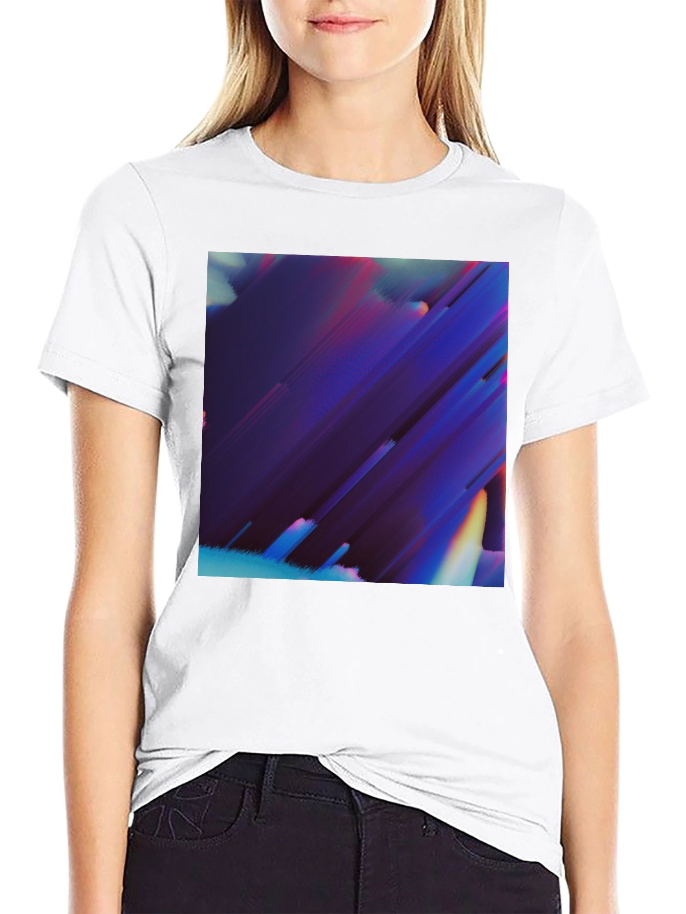 Abstract Art Black T-Shirt Modern Graphic Tee