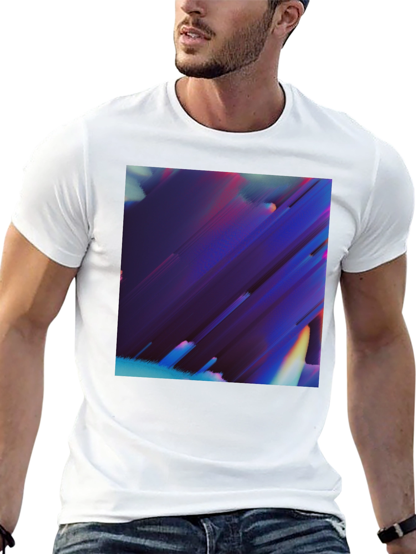Abstract Art Black T-Shirt Modern Graphic Tee