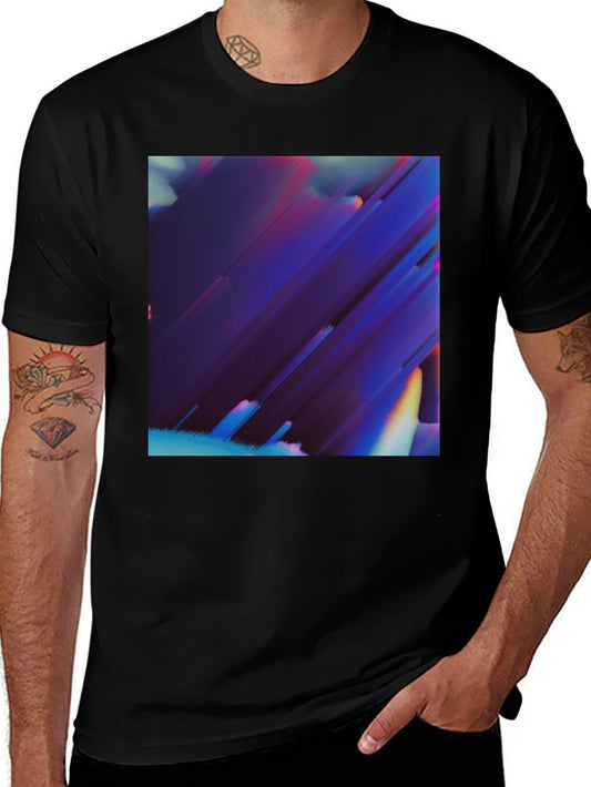 Abstract Art Black T-Shirt Modern Graphic Tee