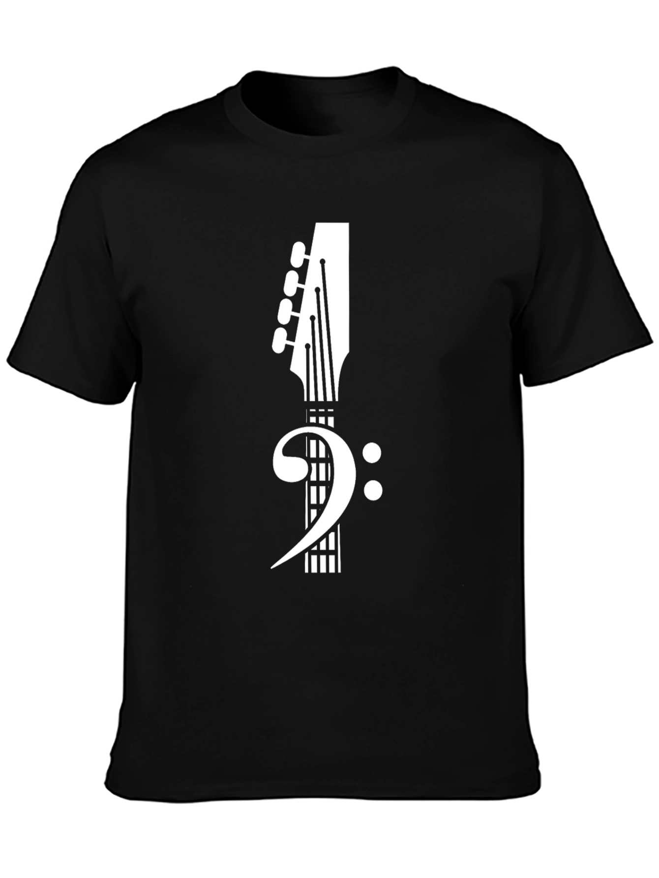 Bass Clef Guitar Tee - Music Lovers T-Shirt