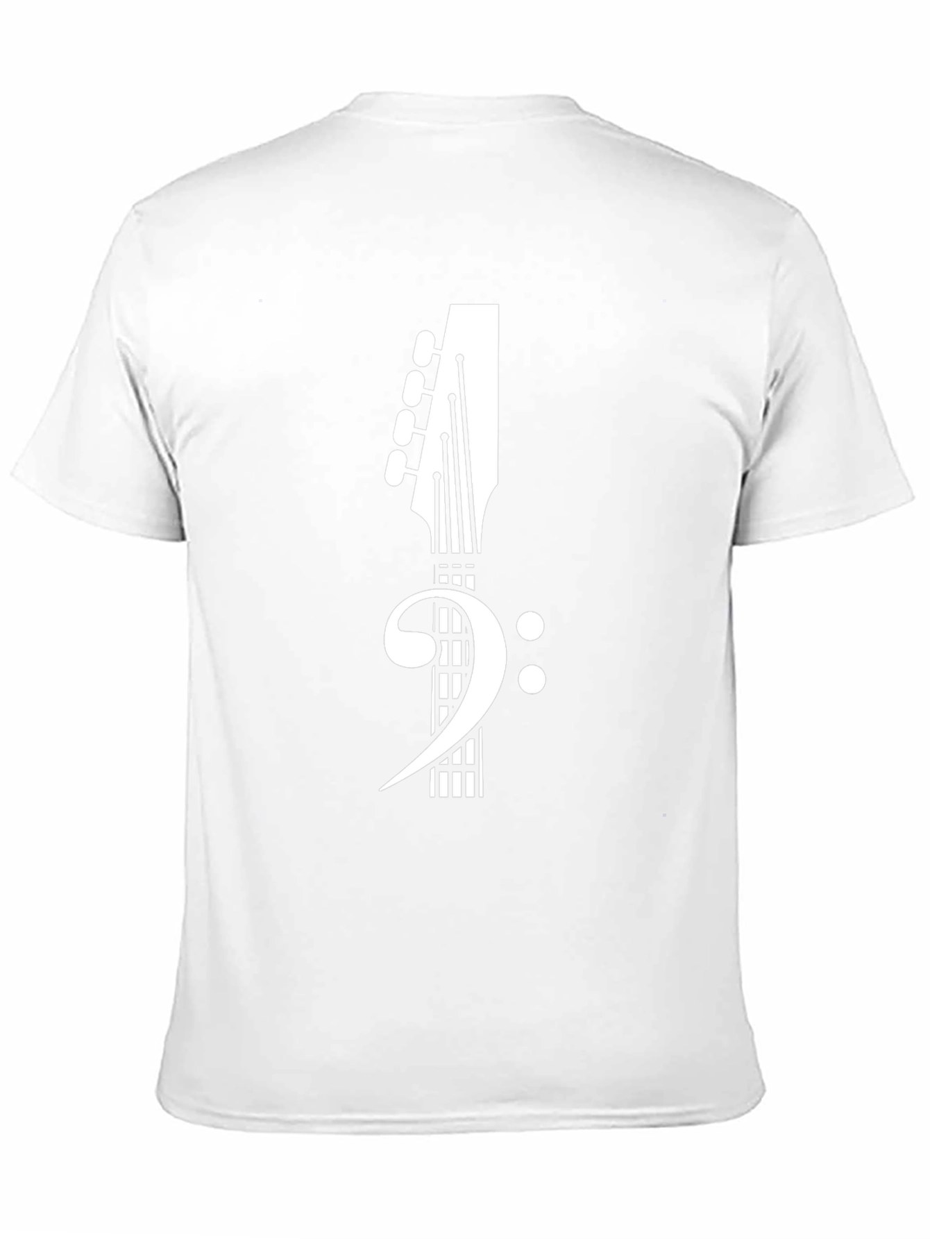 Bass Clef Guitar Tee - Music Lovers T-Shirt
