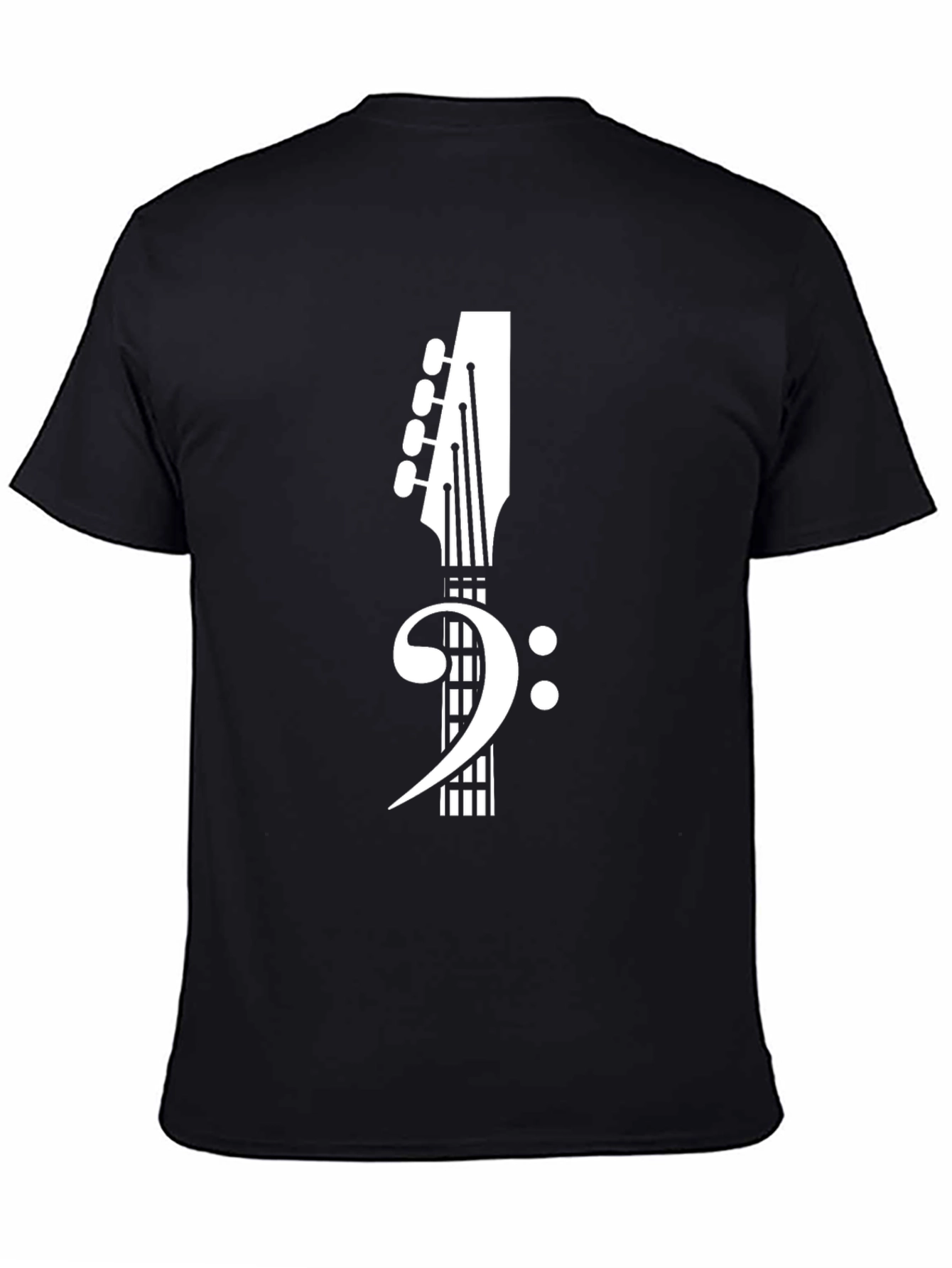 Bass Clef Guitar Tee - Music Lovers T-Shirt
