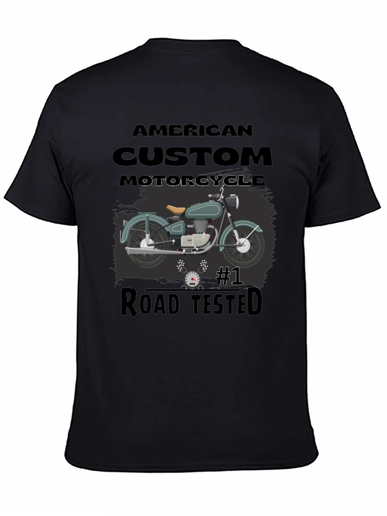 American Custom Motorcycle Graphic T-Shirt