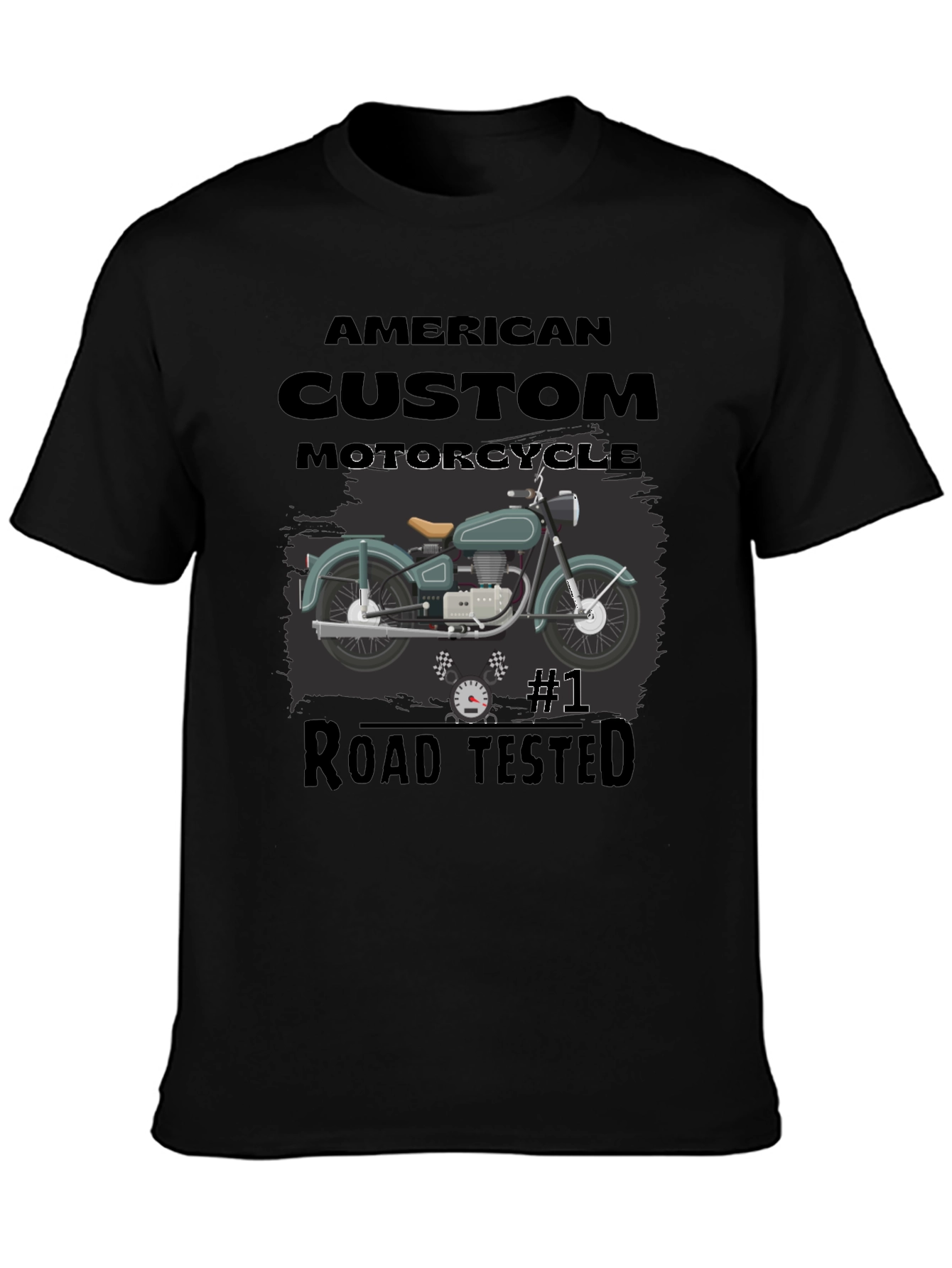 American Custom Motorcycle Graphic T-Shirt
