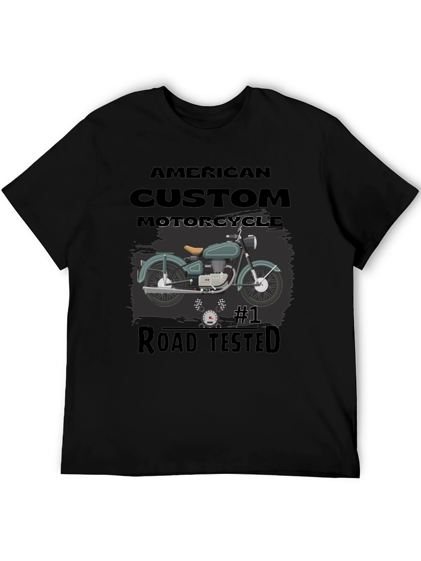 American Custom Motorcycle Graphic T-Shirt