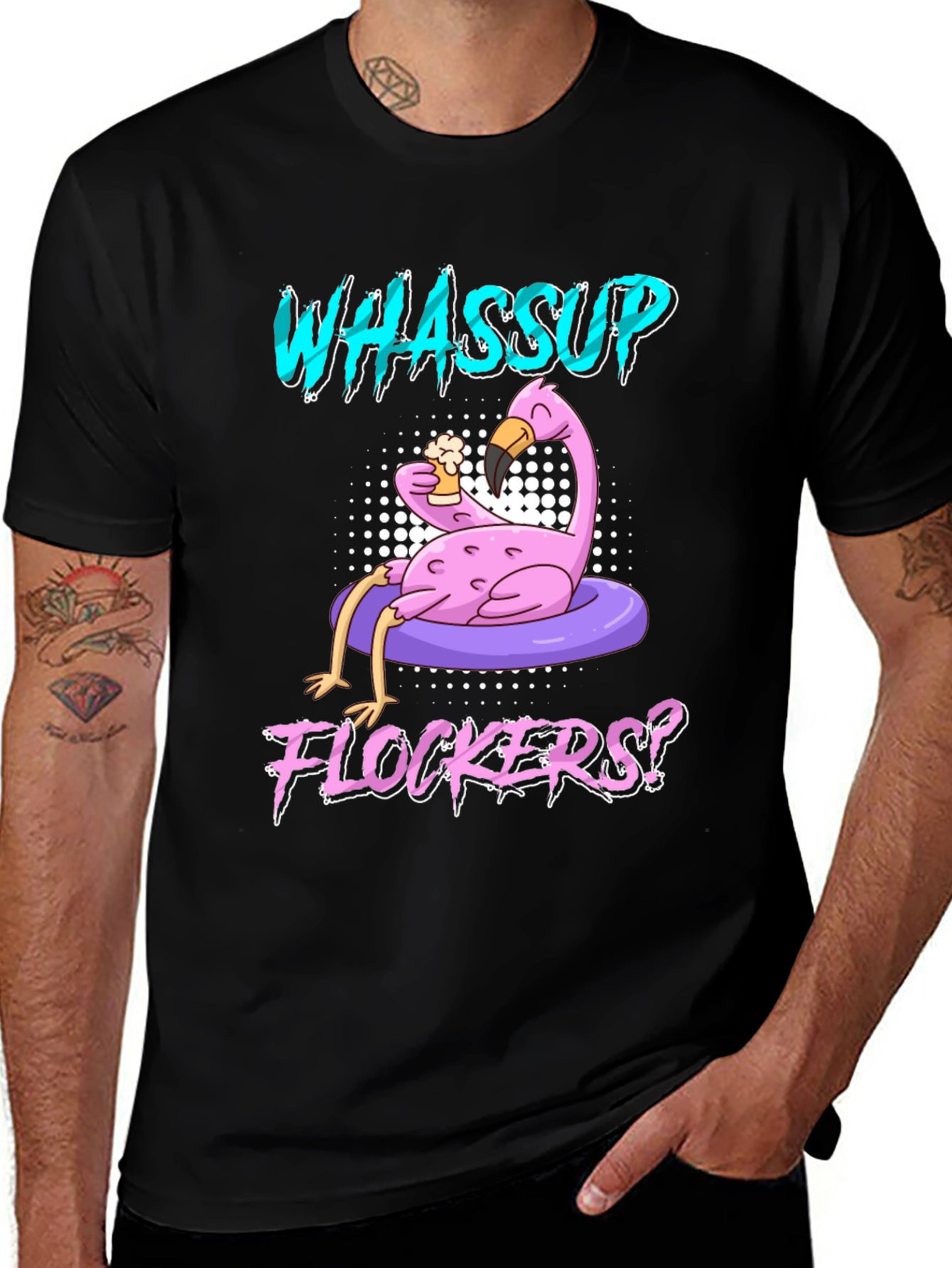 Whassup Flockers? Flamingo T-Shirt