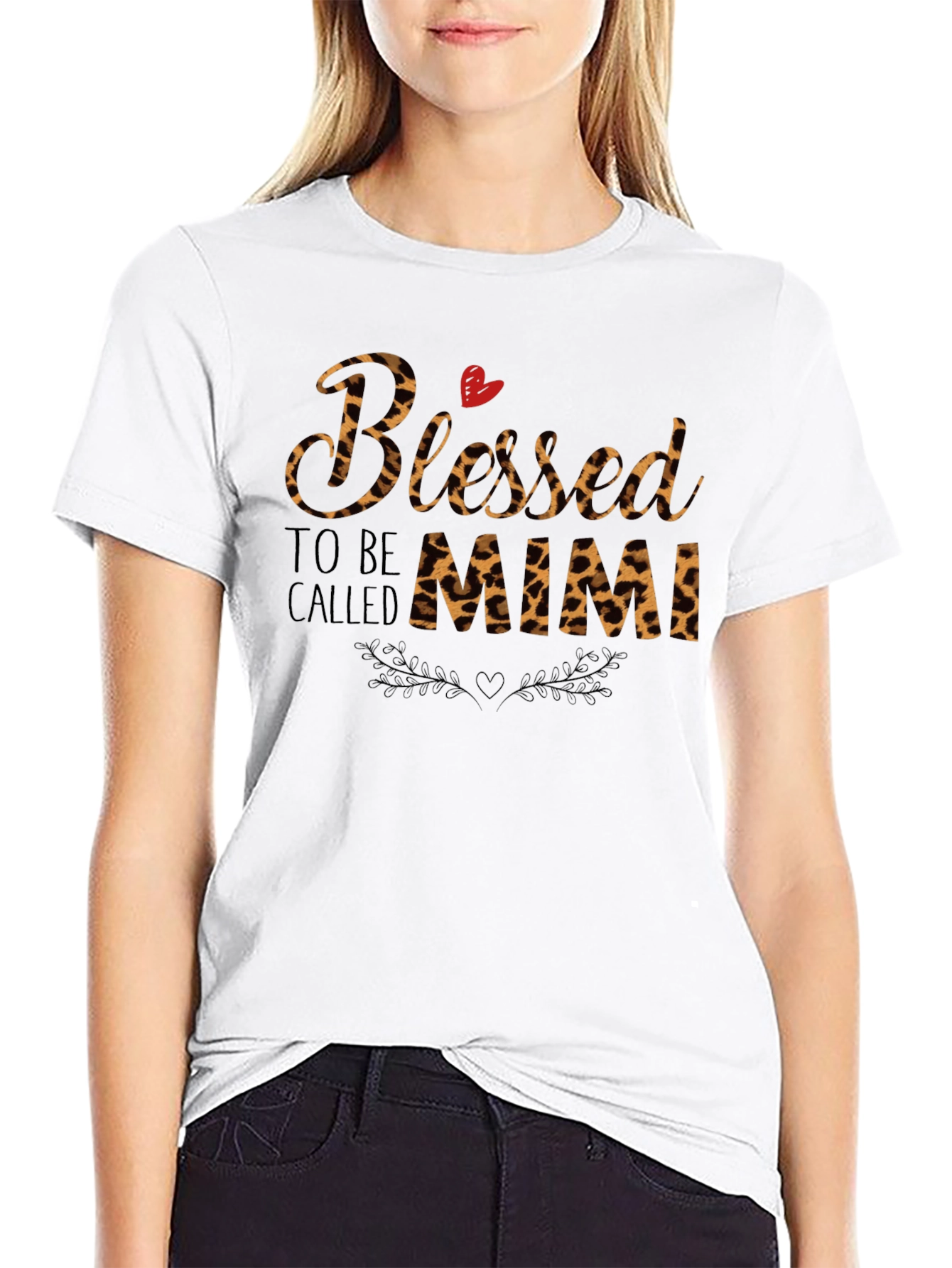 Blessed to be Called Mimi Leopard Print T-Shirt