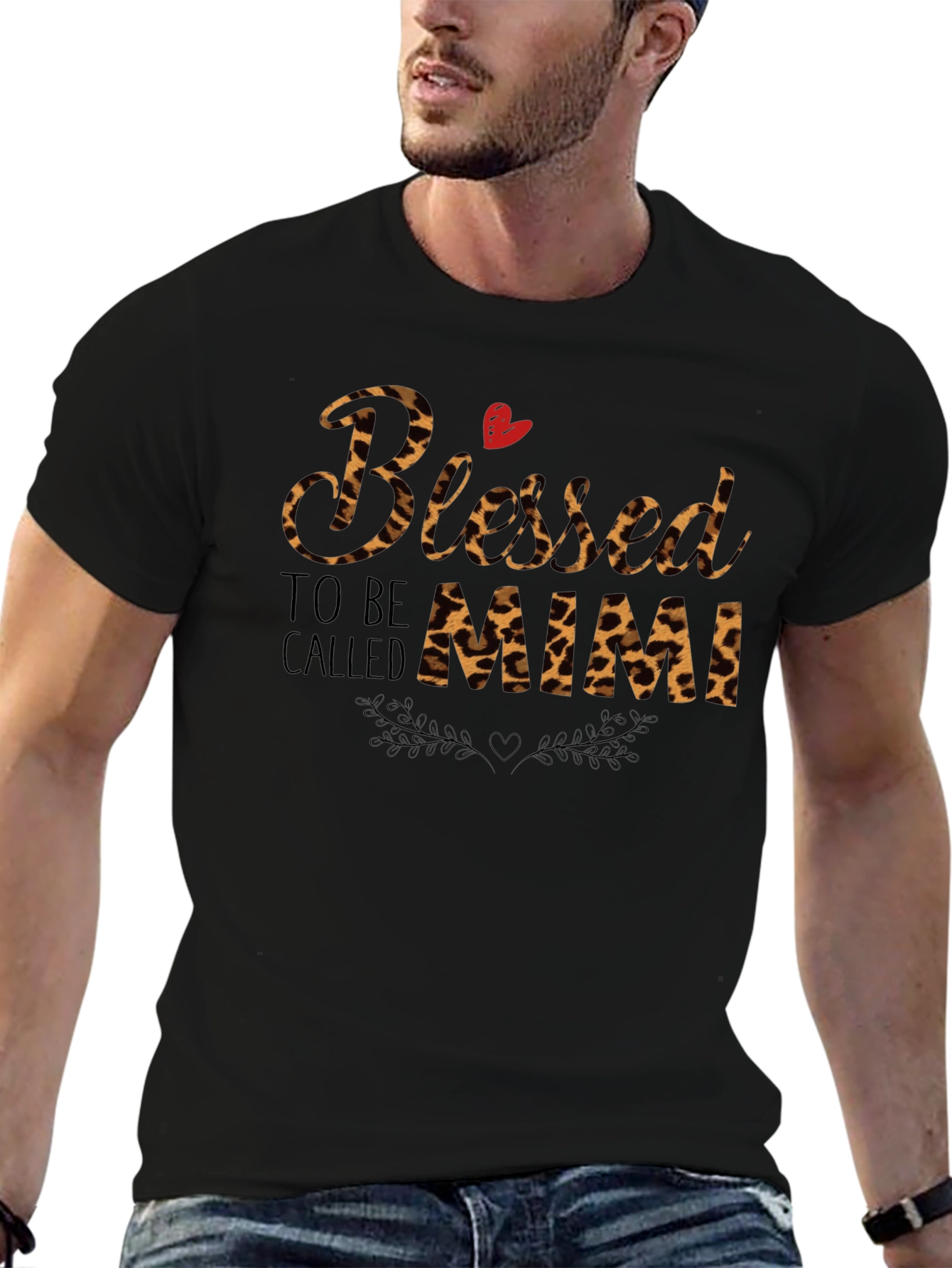 Blessed to be Called Mimi Leopard Print T-Shirt