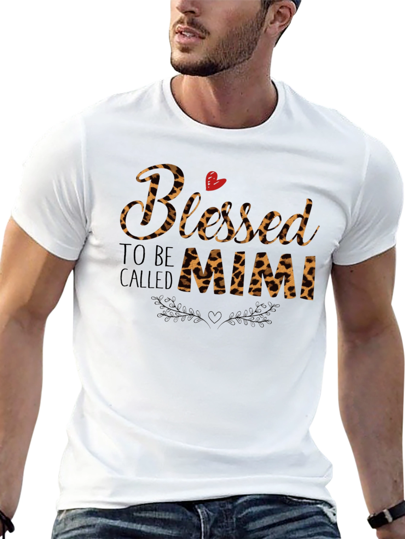Blessed to be Called Mimi Leopard Print T-Shirt